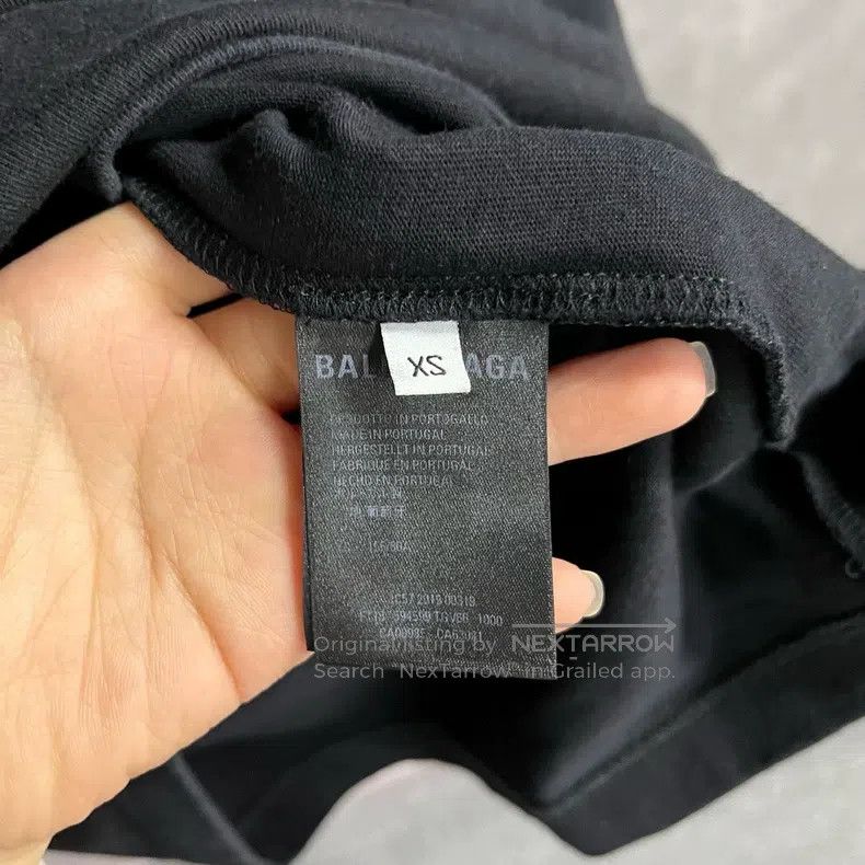 Balenciaga Balenciaga Black Paris Printed Round Neck Short Sleeve T-S Size US XS / EU 42 / 0 - 3 Thumbnail