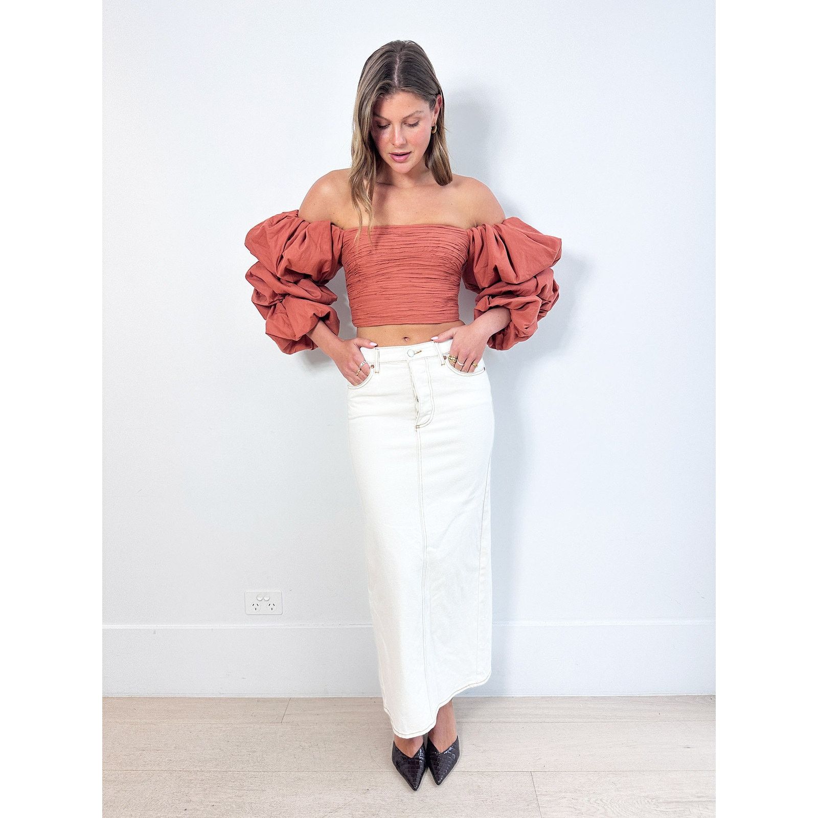 Aje Aje Transcend Puff-Sleeve Top Size S / US 4 / IT 40 - 8 Thumbnail