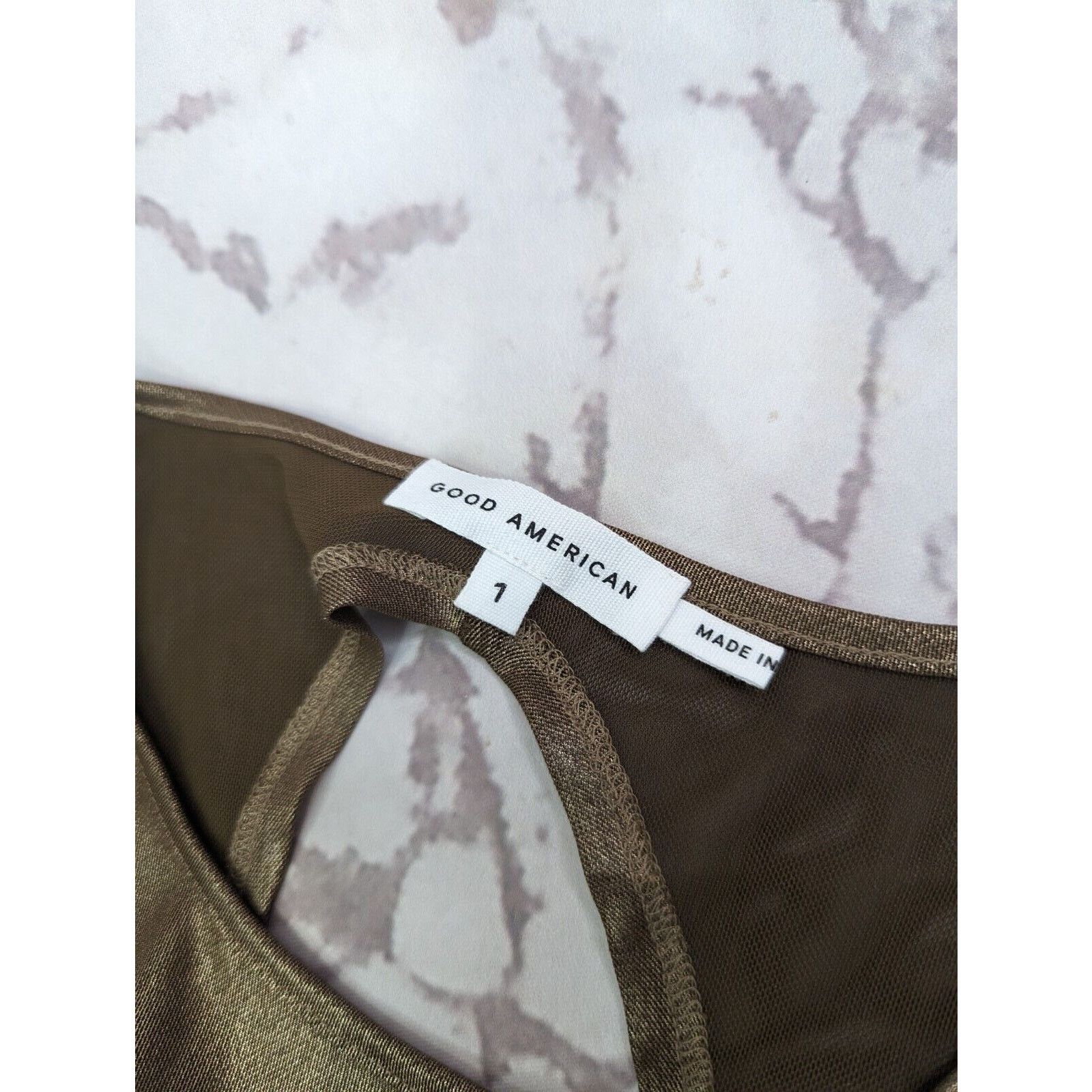 Good American Good American Crop Top Women 1 Small Mesh Underwire Foil Size S / US 4 / IT 40 - 4 Thumbnail