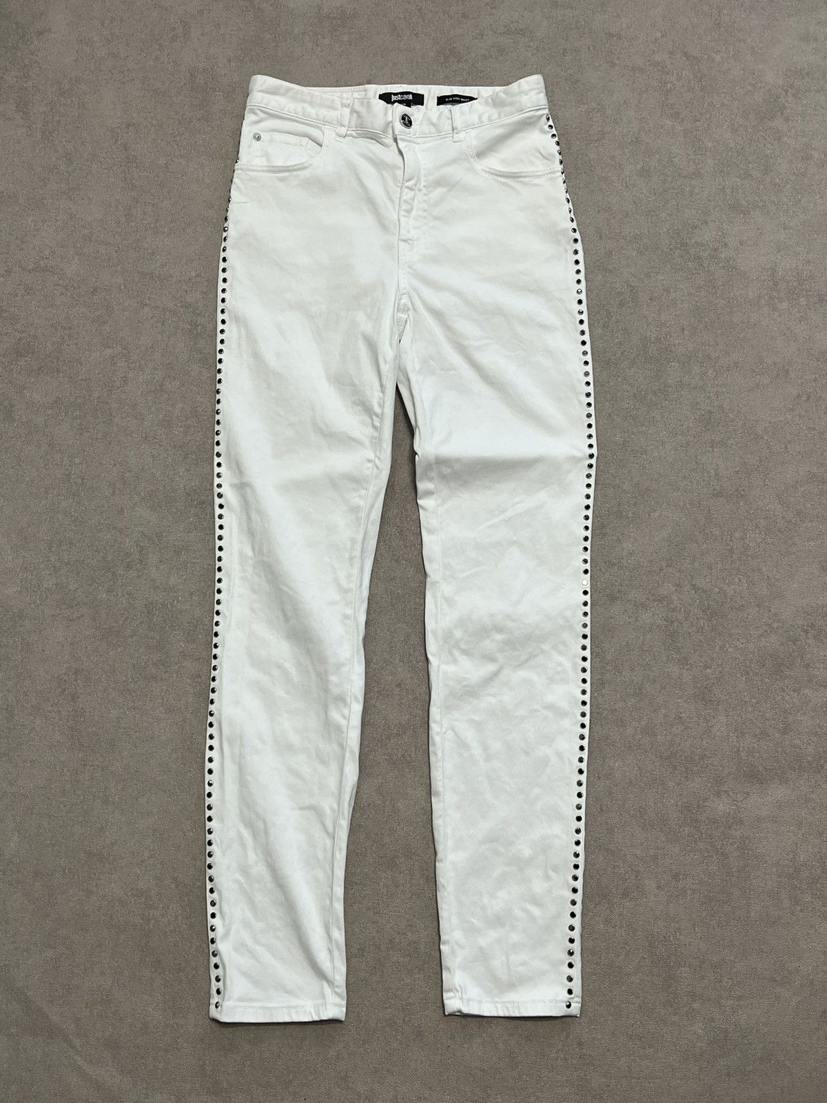 Roberto Cavalli Roberto Just Cavalli Womens White Skinny Jeans Denim Size 28 Size 27" / US 4 / IT 40 - 1 Thumbnail