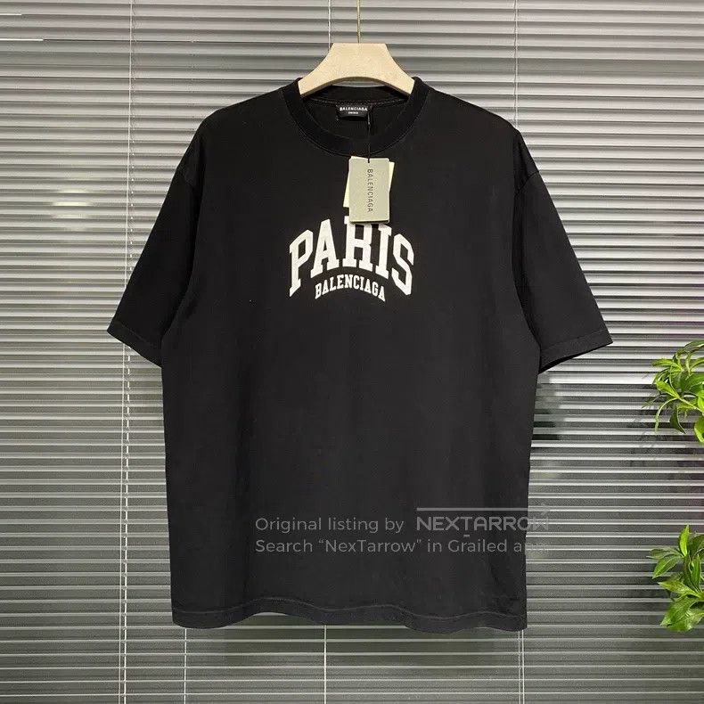 Balenciaga Balenciaga Short-sleeve T-shirt with Paris letter print lo Size US S / EU 44-46 / 1 - 1 Thumbnail