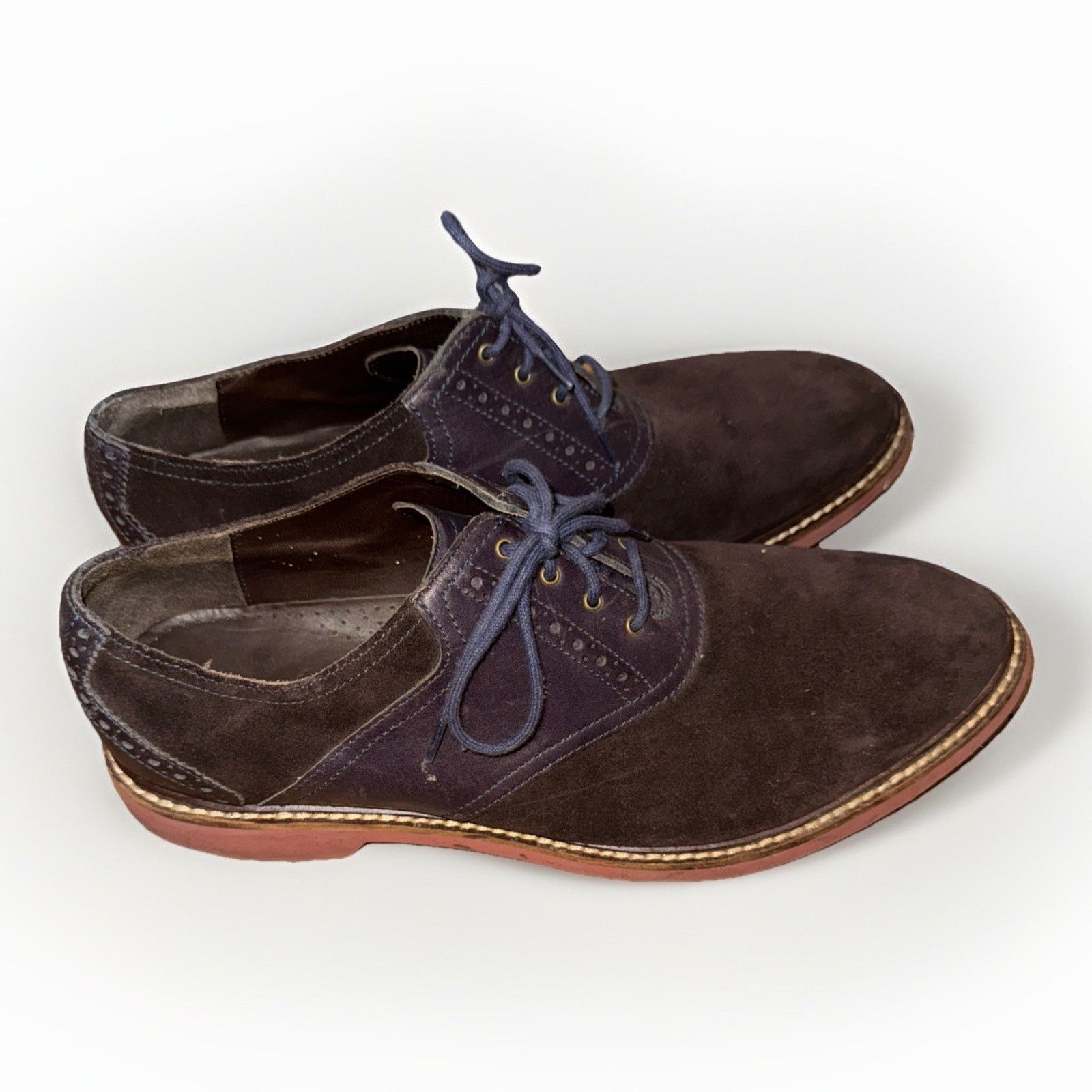 Cole Haan Cole Haan Men’s Suede Leather Oxford Dress Shoes Brown 10.5 Size US 10 / EU 43 - 4 Thumbnail