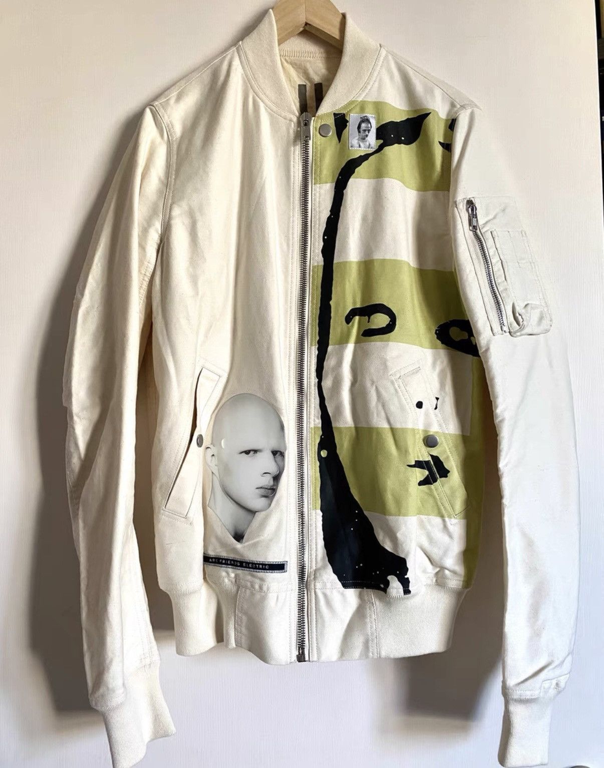 Rick Owens Rick Owens DRKSHDW Mask-Patch Cream White MA-1 Jacket Size US S / EU 44-46 / 1 - 1 Thumbnail