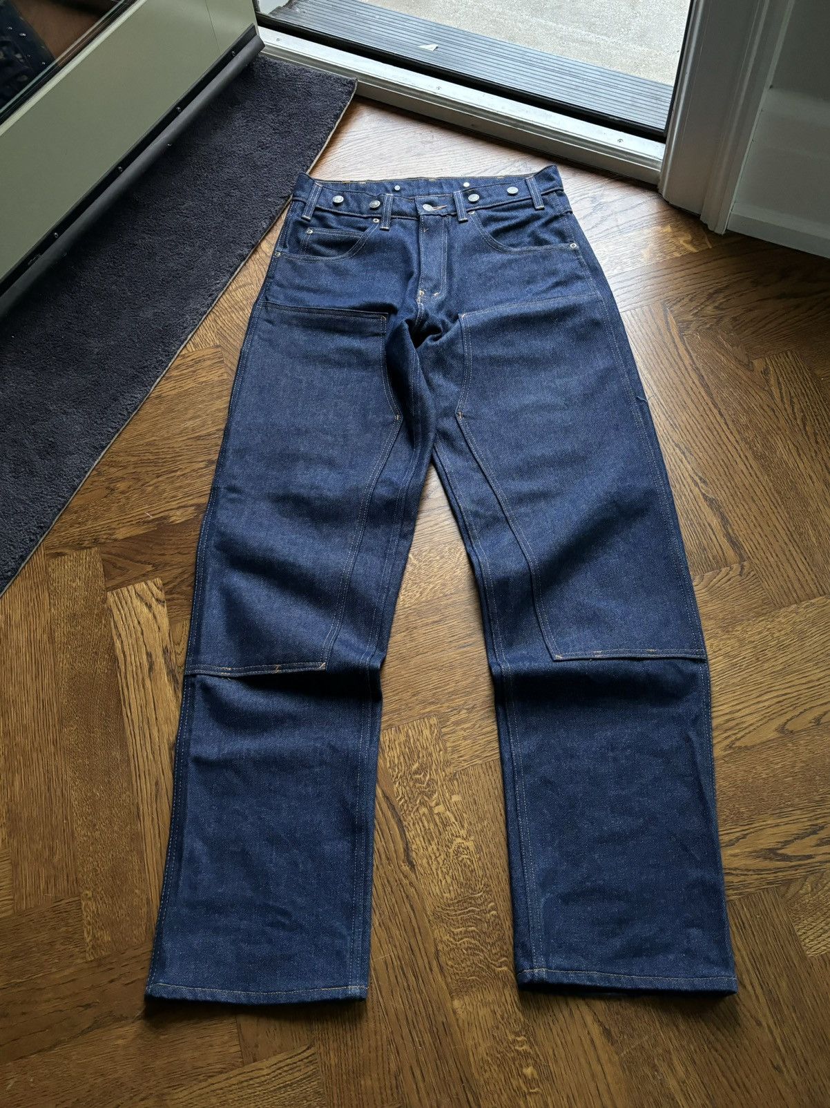 Carhartt × Vintage 1990s PRSN Blue Double Knees Vintage Prison Work Jeans Heavy Size US 32 / EU 48 - 6 Thumbnail