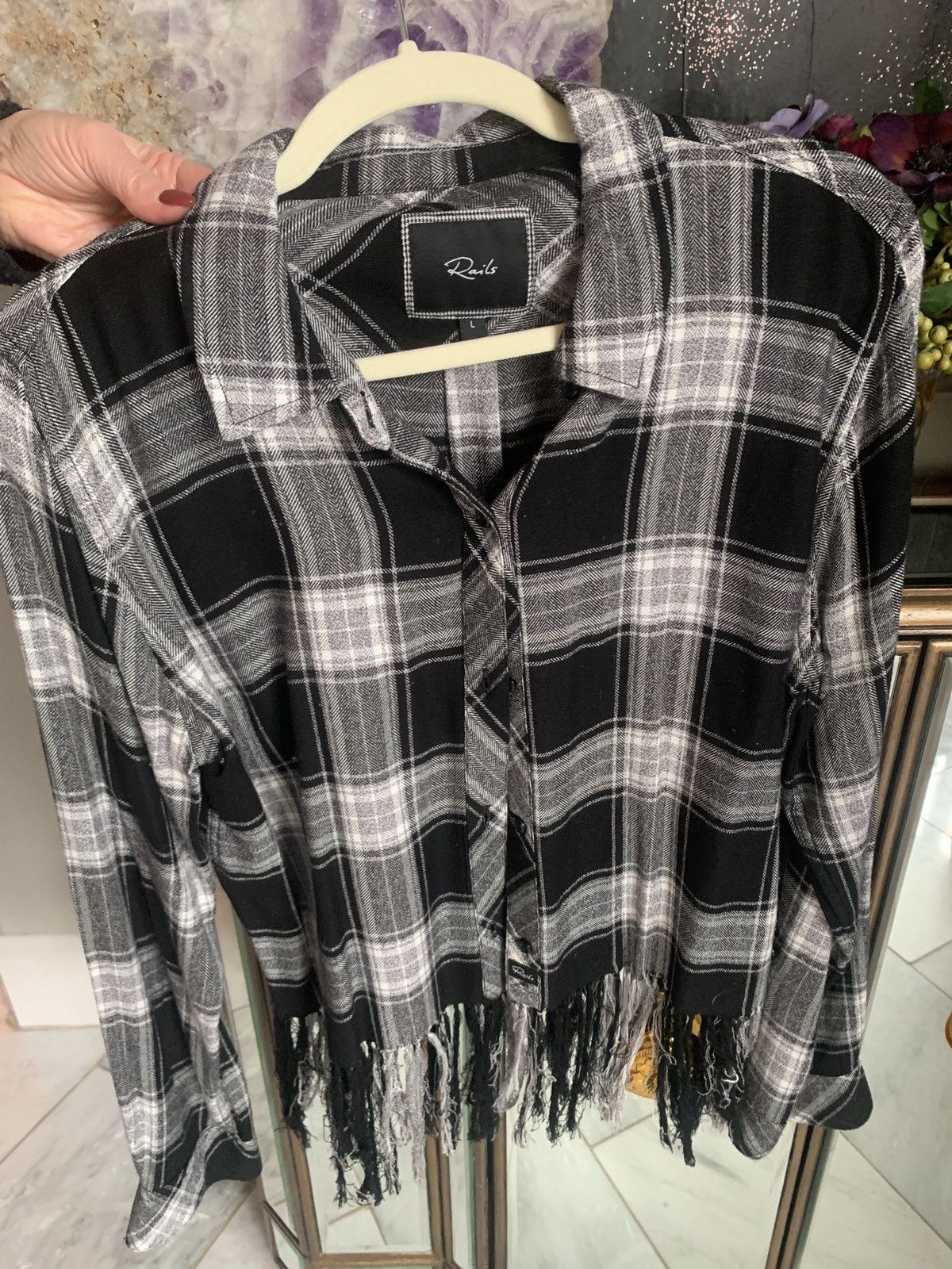 Rails Rails black white plaid size is Large Size L / US 10 / IT 46 - 2 Thumbnail