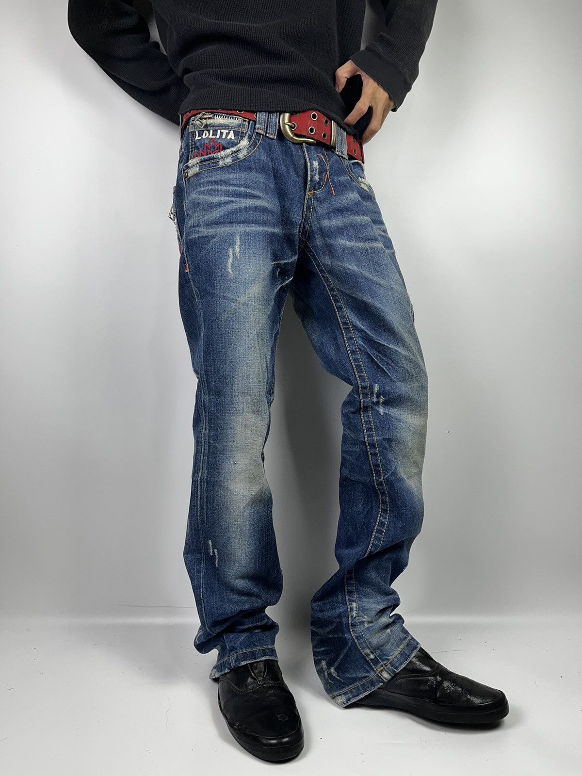 If Six Was Nine yoshitomo nara lolita mudwash jeans pant Size US 30 / EU 46 - 11 Thumbnail