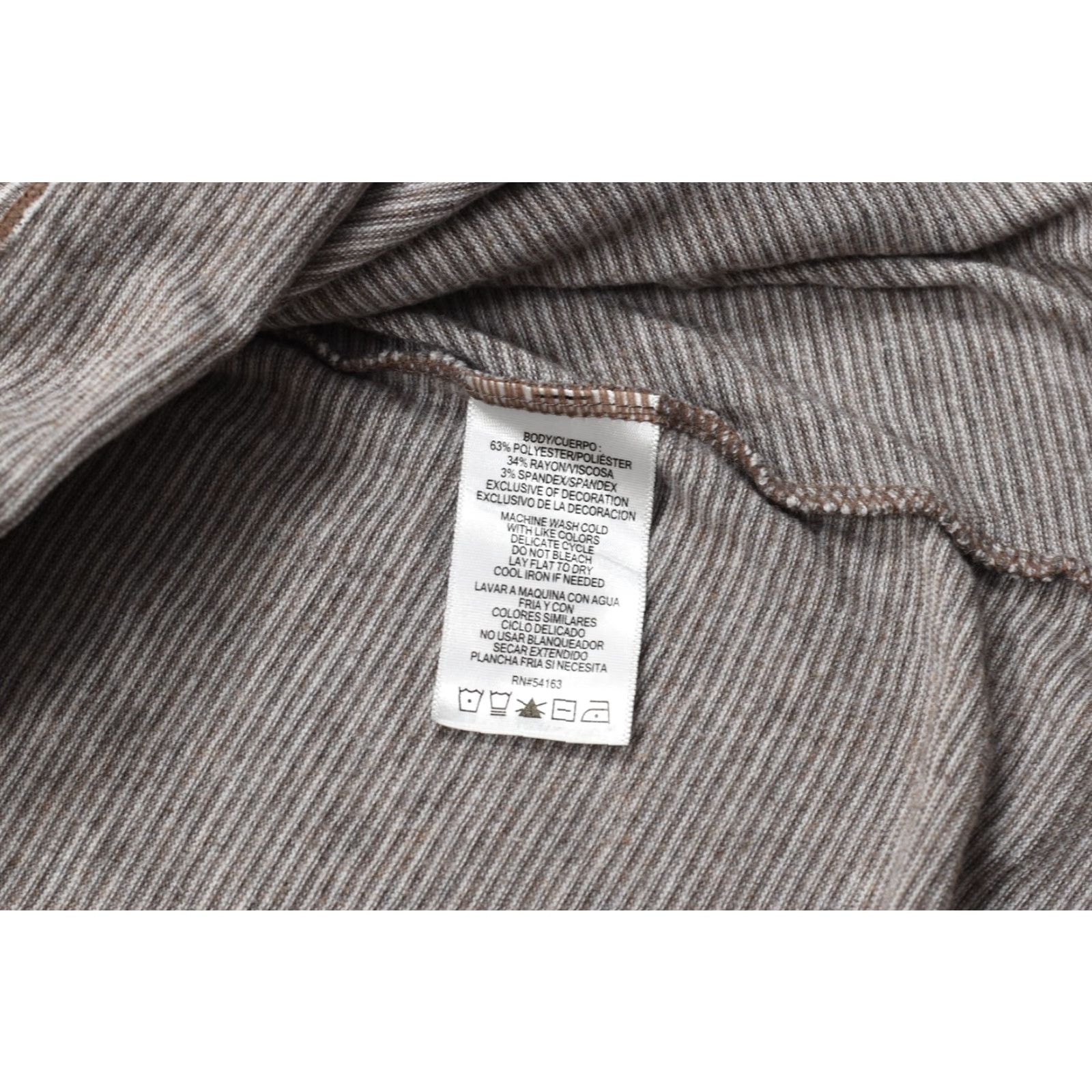 Tommy Hilfiger Tommy Hilfiger Sport Women's XL Gray White Striped Raglan 3/4 Sleeve Knit T-Shirt Size XL / US 12-14 / IT 48-50 - 6 Thumbnail