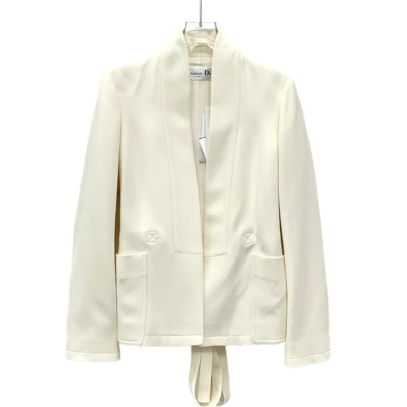 Dior Dior Cream Wool Women's Jacket 0089 Size XXS / US 00 / IT 34 - 1 Thumbnail