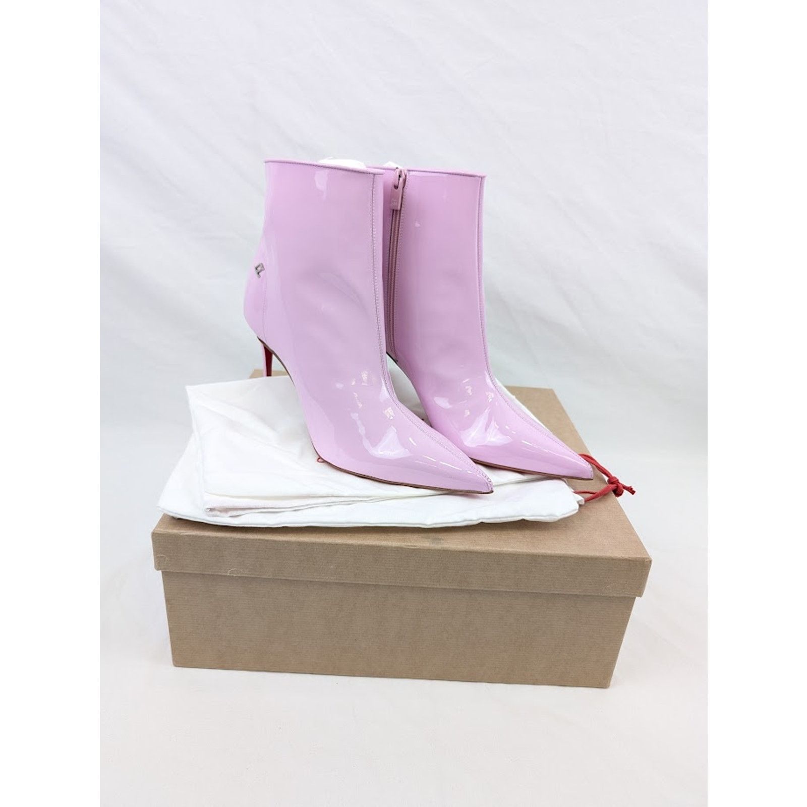 Christian Louboutin o1rshd1 Patent Soft Sporty Kate Booty 85 in Lin Pinkador Size US 11 / IT 41 - 20 Thumbnail