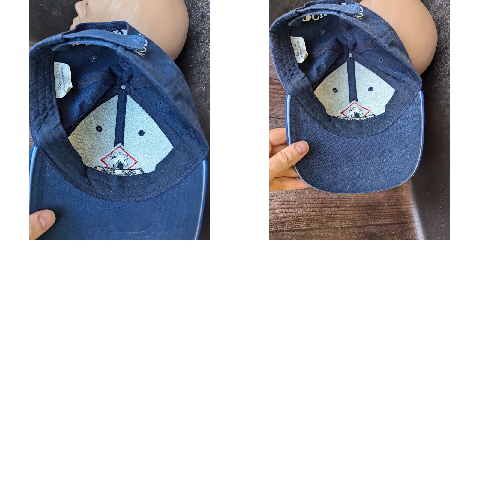 Vintage Blue Chip Feed Blue Baseball Cap Men One Size Blue Baseball Cap Size ONE SIZE - 10 Thumbnail