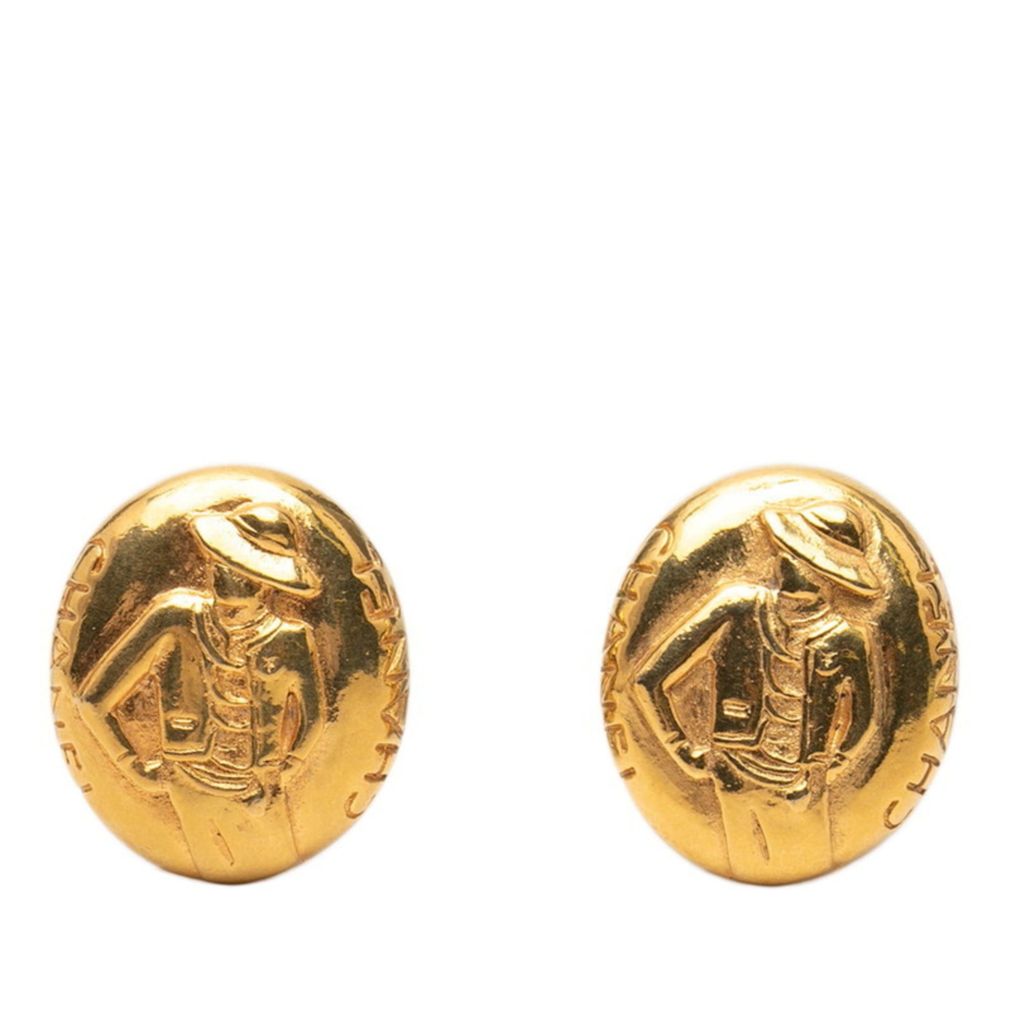 Chanel Vintage Chanel Mademoiselle Earrings, Gold Plated, Women's, CHANEL Size ONE SIZE - 1 Thumbnail