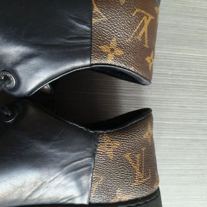 Louis Vuitton Louis Vuitton Black Leather Sneakers -2508 Size US 8 / EU 41 - 4 Thumbnail