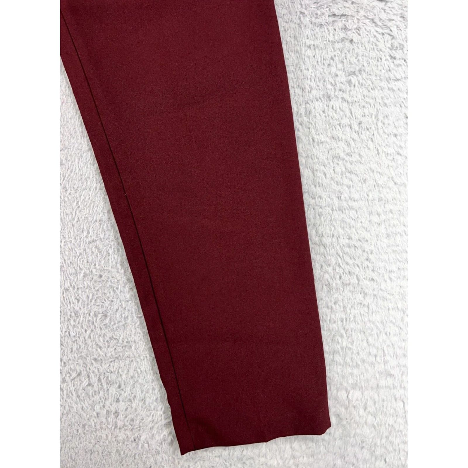 Vintage Tomorrow A Fashion Pants Women's S Red Pull On 100% Polyester Straight USA Chino Classic Casual Womens Size 28" / US 6 / IT 42 - 4 Thumbnail