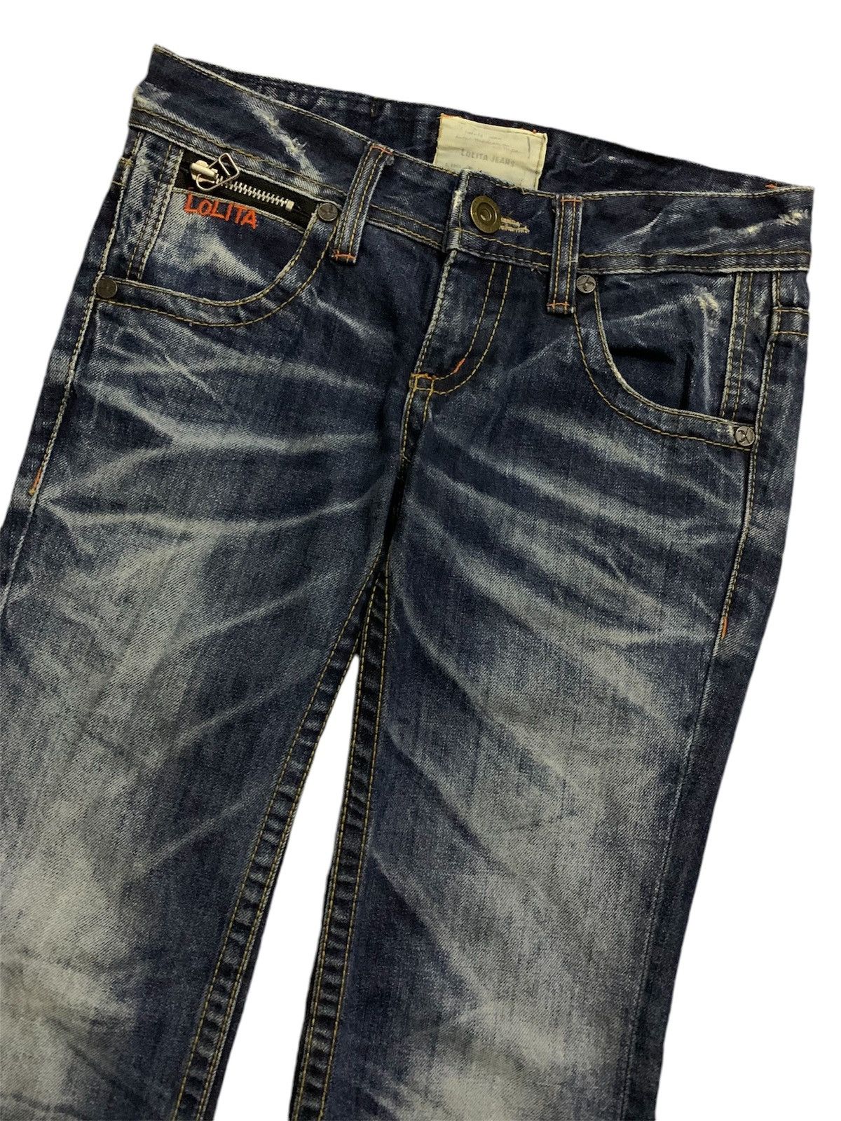 If Six Was Nine 💥FinalDrop💥Vtg Japanese Flare Lolita Yoshitomo Nara Denim Size 30" / US 8 / IT 44 - 5 Thumbnail