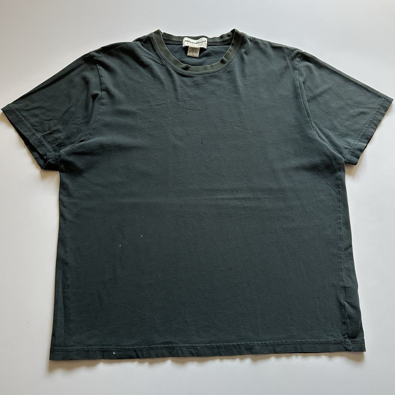 Eddie Bauer Vintage Y2K Eddie Bauer T Shirt Large Green Blank Faded Rare Size US L / EU 52-54 / 3 - 2 Thumbnail