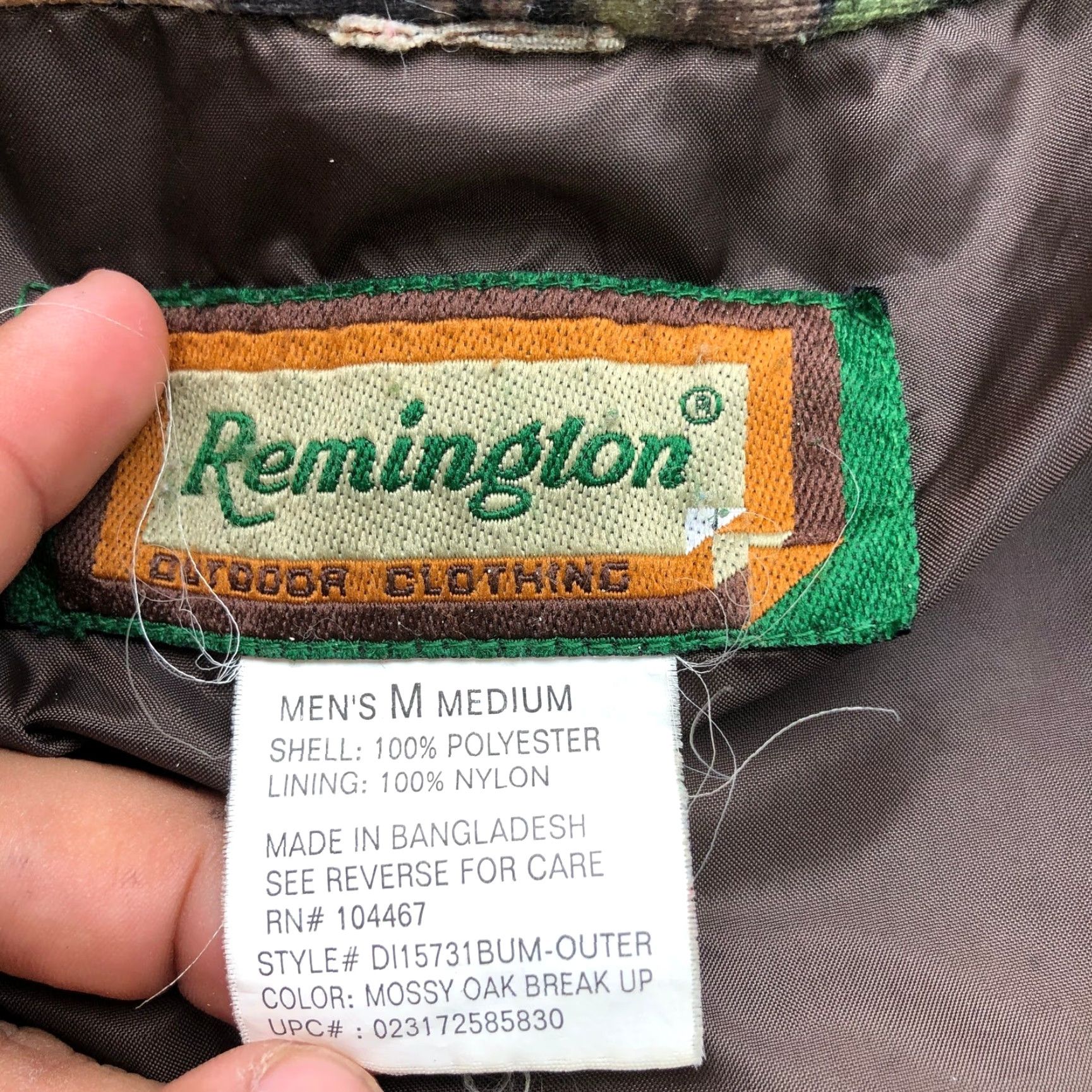 Vintage Remington Mossy Oak Break Up Camouflage Hunting Jacket Mens M Zip Button Bomber Size US M / EU 48-50 / 2 - 3 Thumbnail