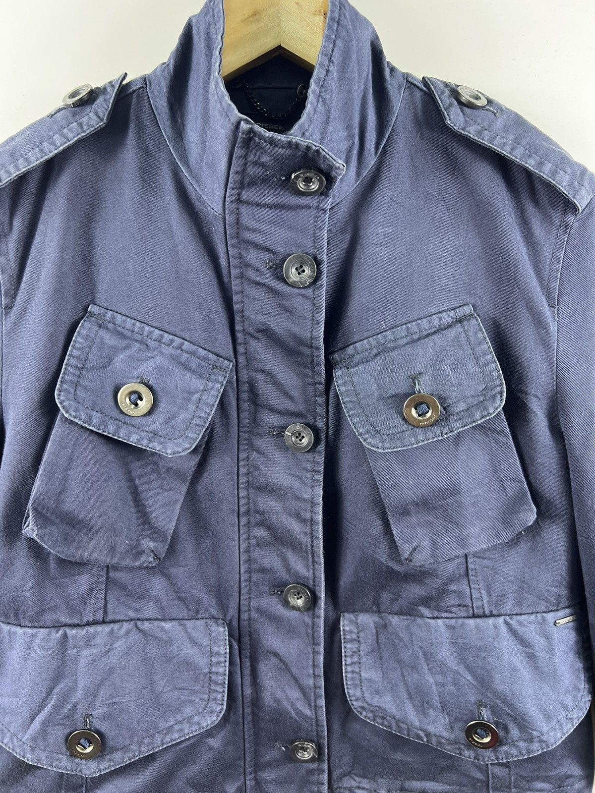 Diesel 🔥 CROPED WOMEN FIELD JACKET SLANT POCKET Size S / US 4 / IT 40 - 4 Thumbnail