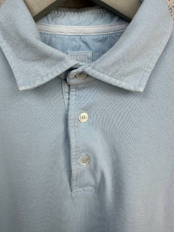 Fedeli Fedeli Polo Shirt Light Blue Short Sleeve Top Made in Italy Size US L / EU 52-54 / 3 - 7 Thumbnail