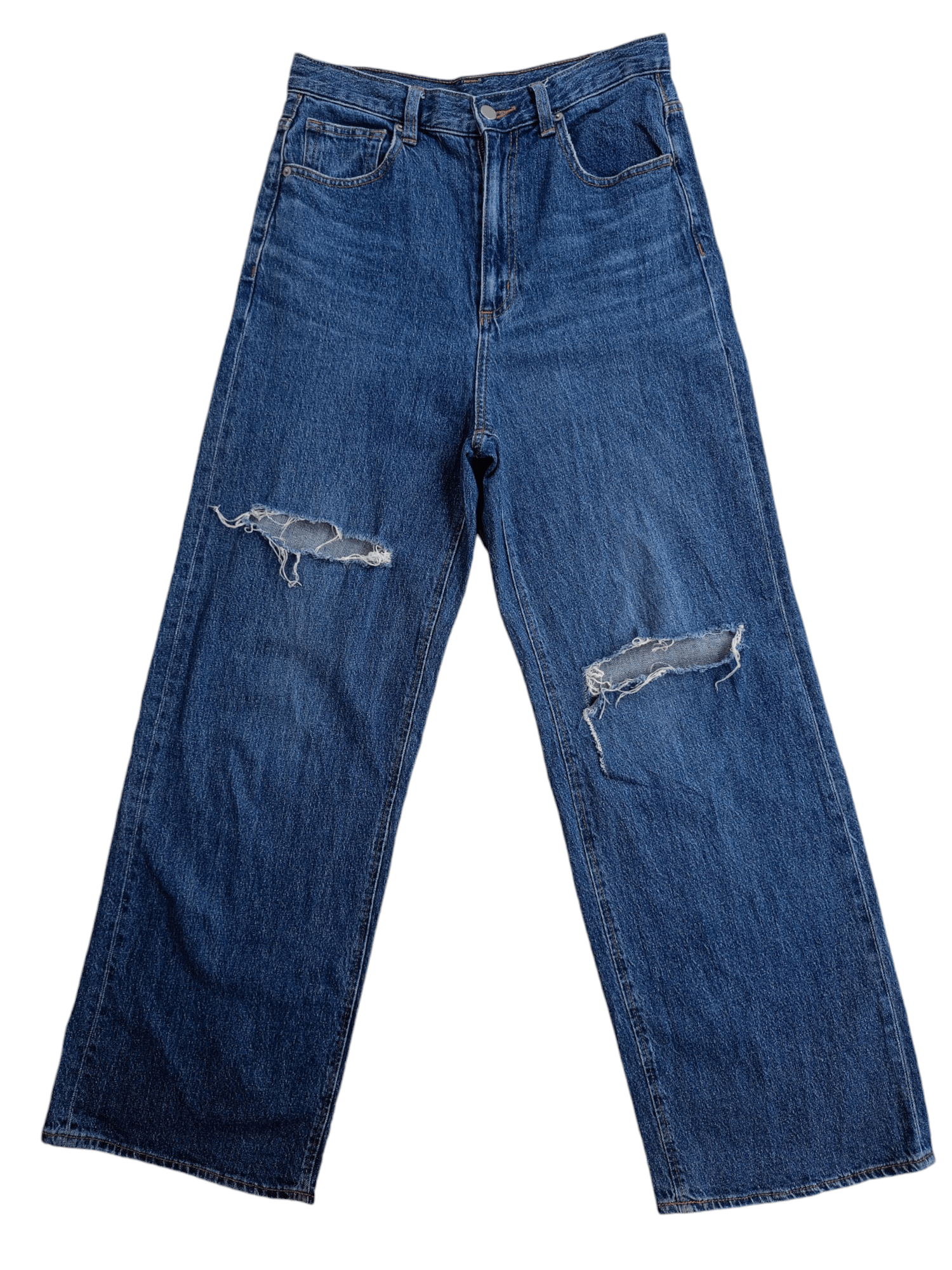 GU × Vintage GU Distressed Vintage Streetwear Denim Size US 27 - 1 Thumbnail