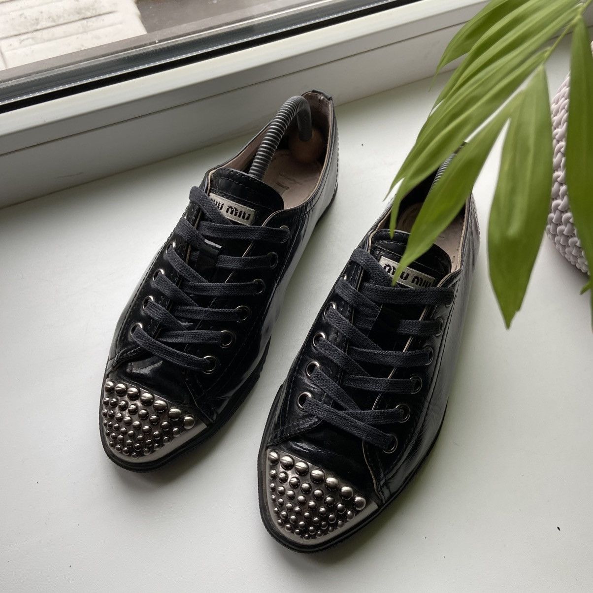 Miu Miu 📌 Vintage Miu Miu Y2K Rare Low top Trainers Prada Size US 9 / IT 39 - 2 Thumbnail