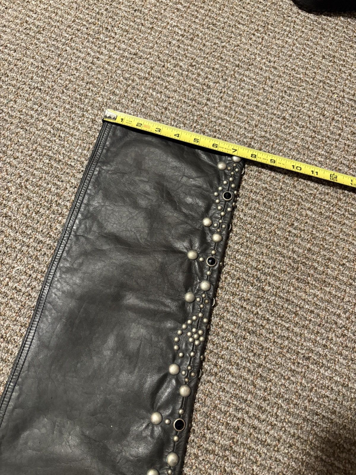 RRL Ralph Lauren RRL Ralph Ralph Lauren Black Leather Studded Pants Size US 34 / EU 50 - 10 Thumbnail