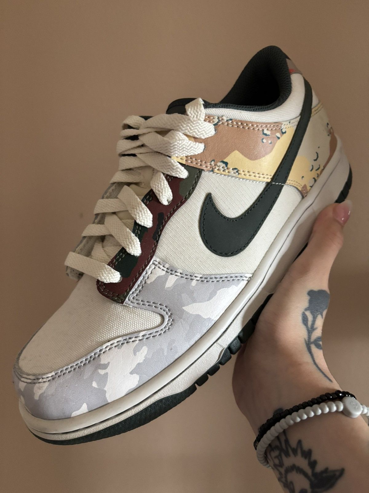 Nike Nike Dunk Low SE GS 'Sail Multi-Camo' Size US 6.5 / EU 39-40 - 1 Thumbnail