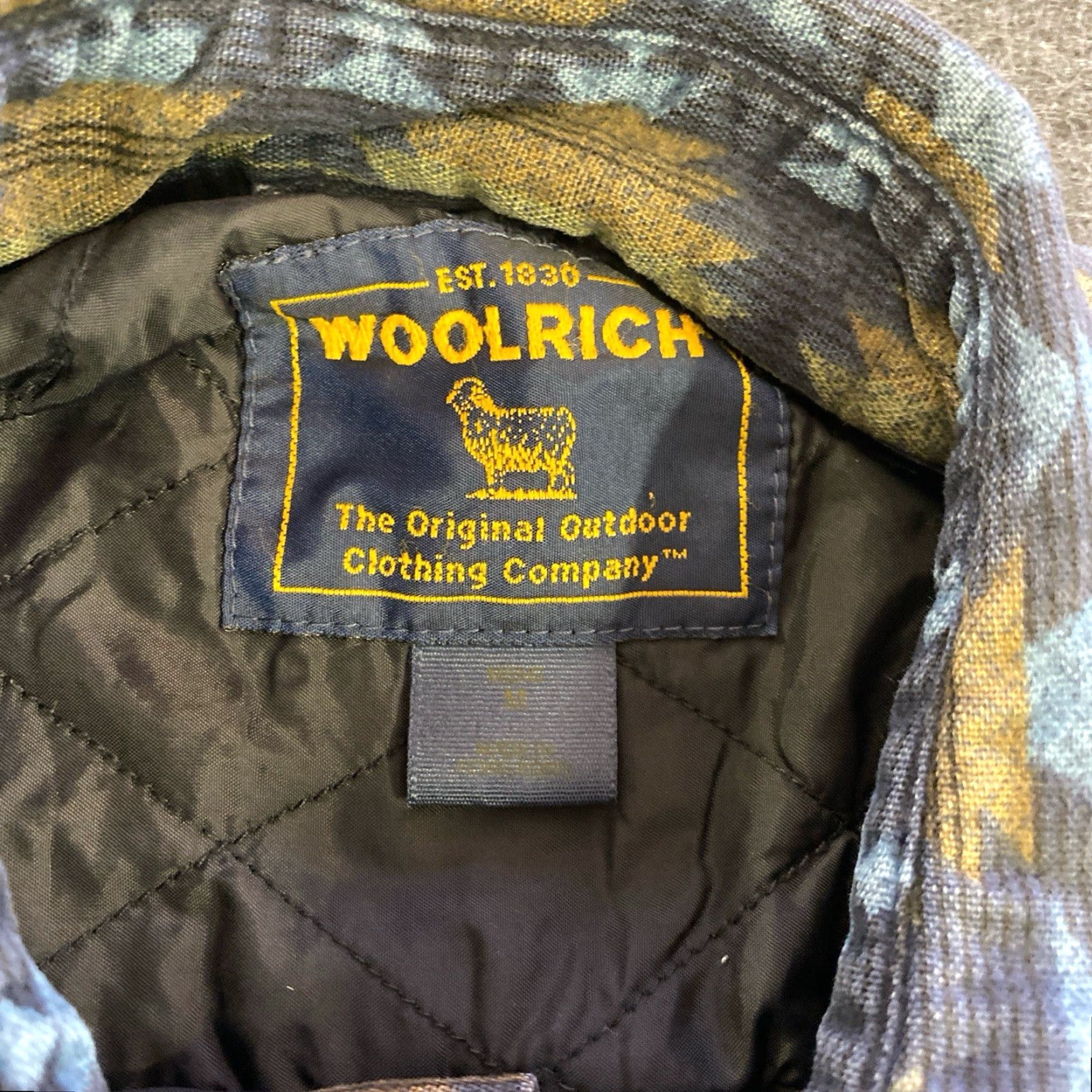 Vintage VINTAGE Woolrich Shacket Shirt Mens Medium Aztec Southwestern Button Up Lined Geometric 90s Southwestern Vintage Mens Size US XXL / EU 58 / 5 - 3 Thumbnail