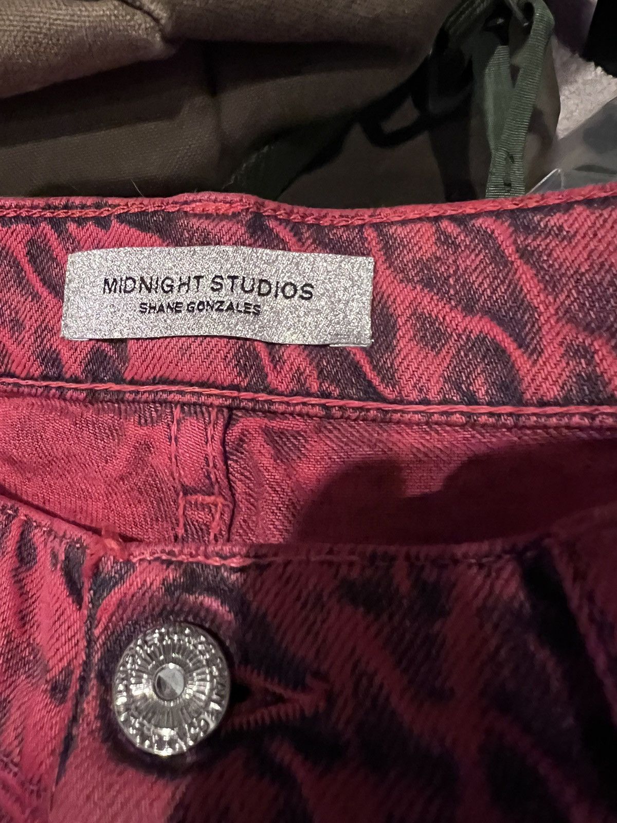 Midnight Studios Double Layered Hollywood Red Dye Denim | Midnight Studios Size US 32 / EU 48 - 5 Thumbnail