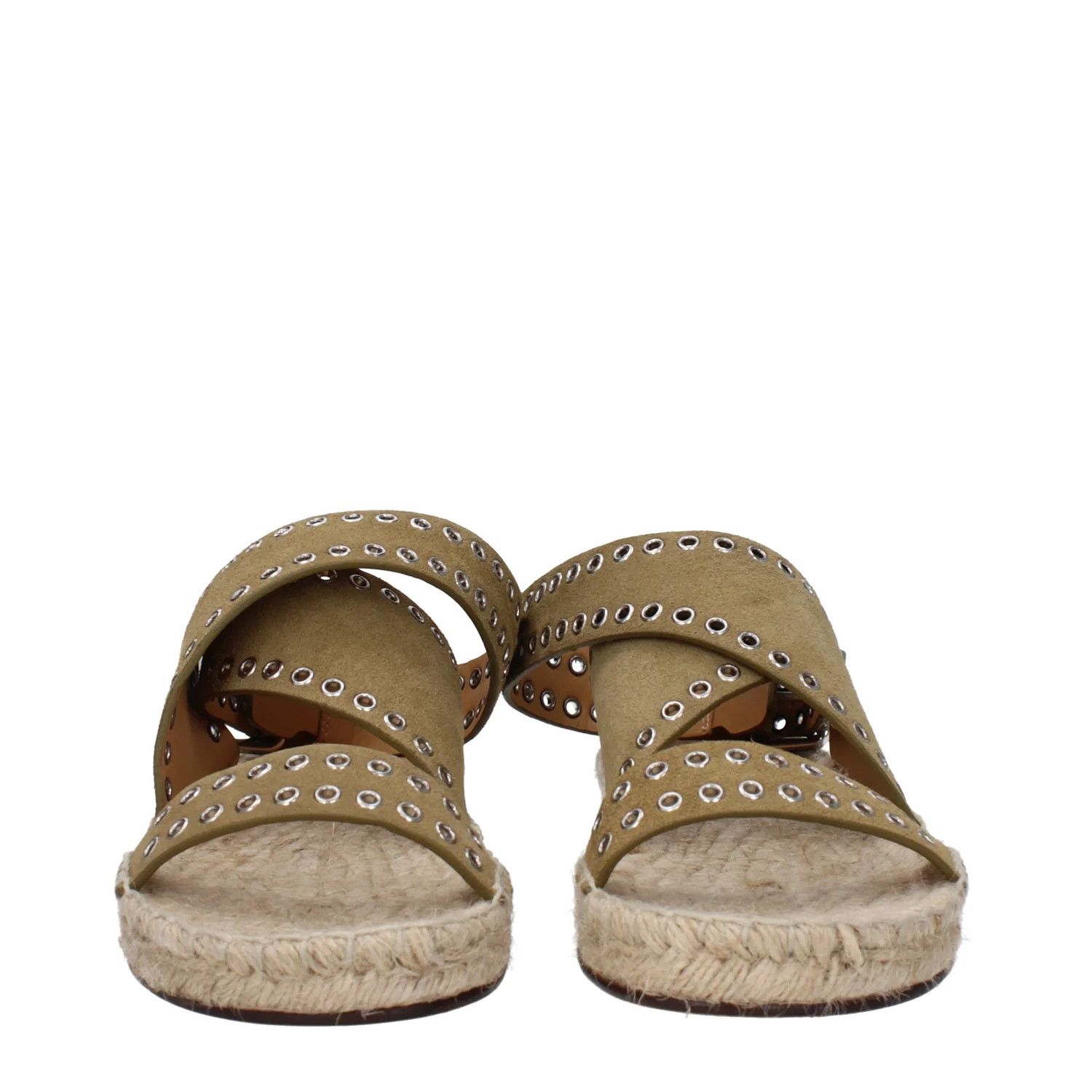 Isabel Marant ob1o1e1124 Suede Sandals in Green/Turtledove Size US 7 / IT 37 - 3 Thumbnail