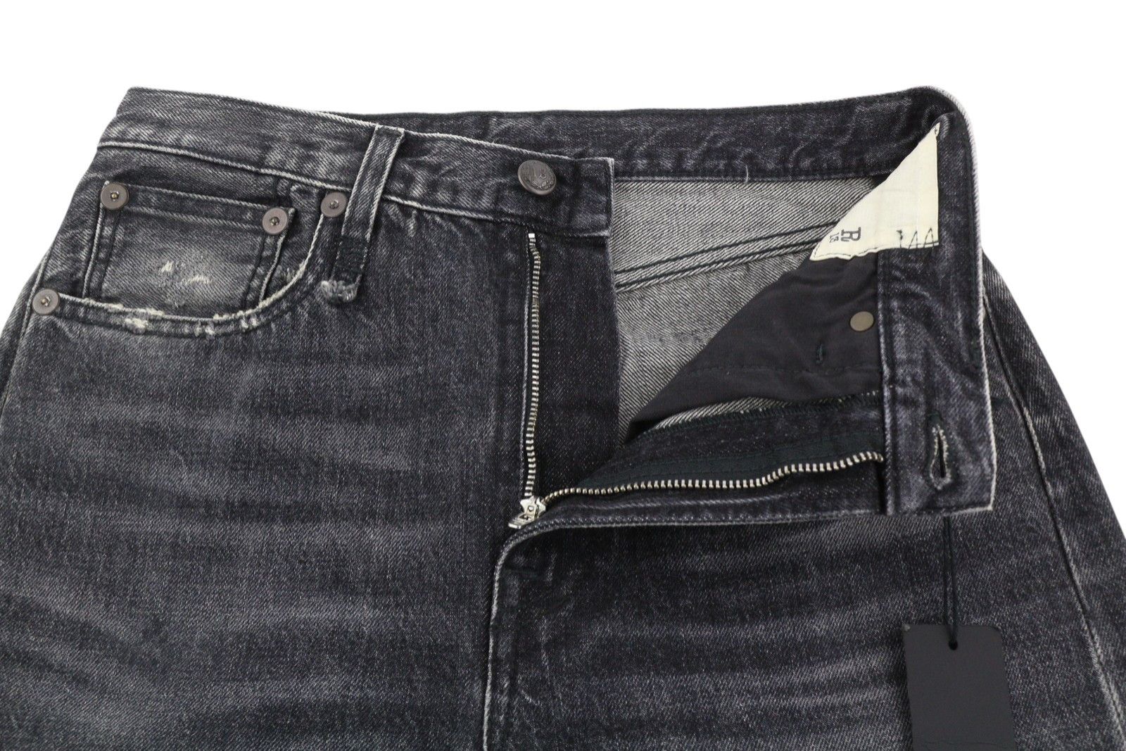R13 COURTNEY SLIM 27 Everit Black Faded High Waist 85822 Size 27" / US 4 / IT 40 - 5 Thumbnail