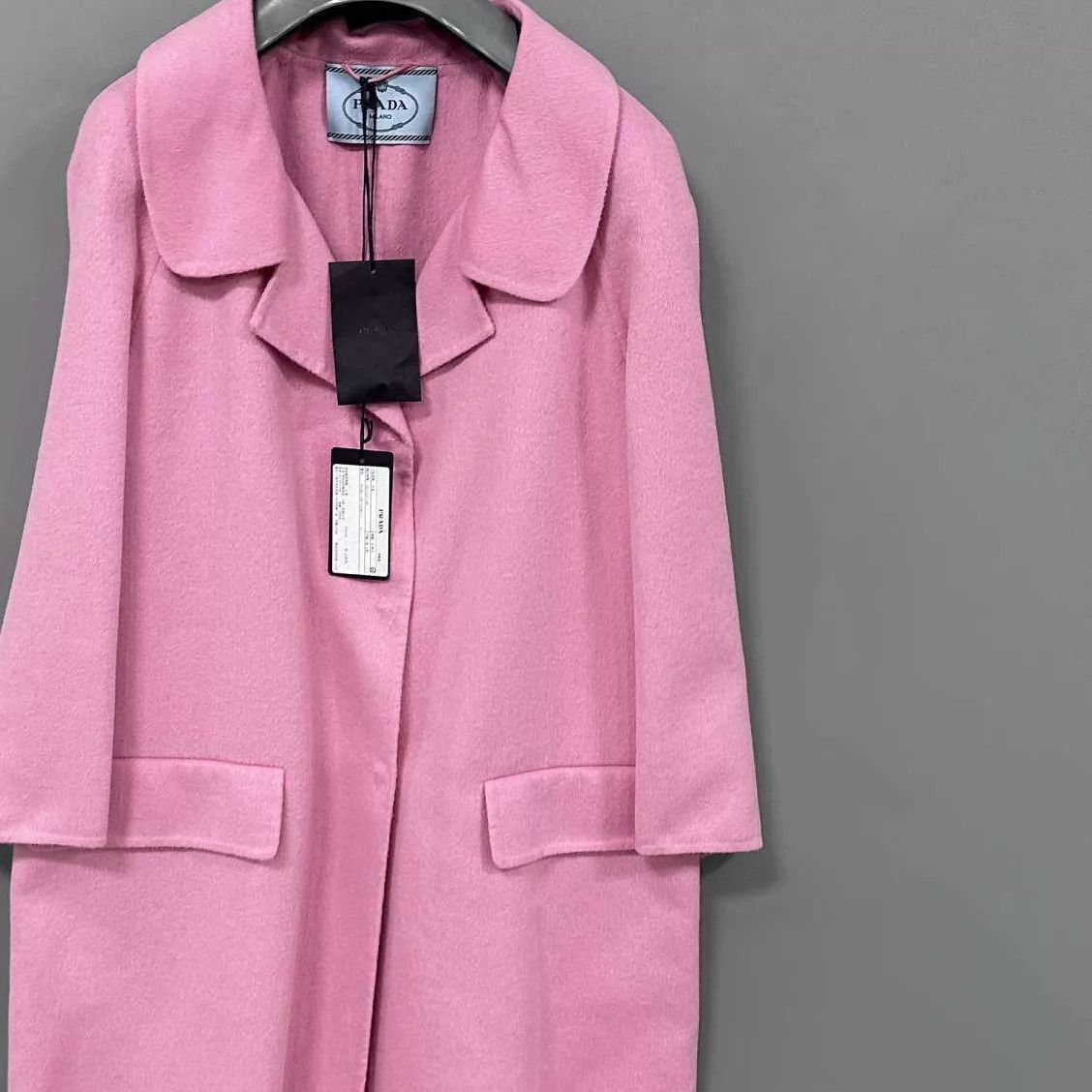 Prada PRADA Pink Wool Thin Overcoat Size 44 Size M / US 6-8 / IT 42-44 - 2 Thumbnail