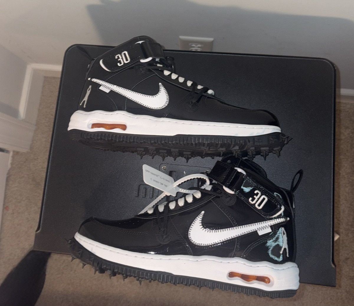 Nike × Off-White AIR FORCE 1 MID SP LTHR Size US 10 / EU 43 - 2 Thumbnail