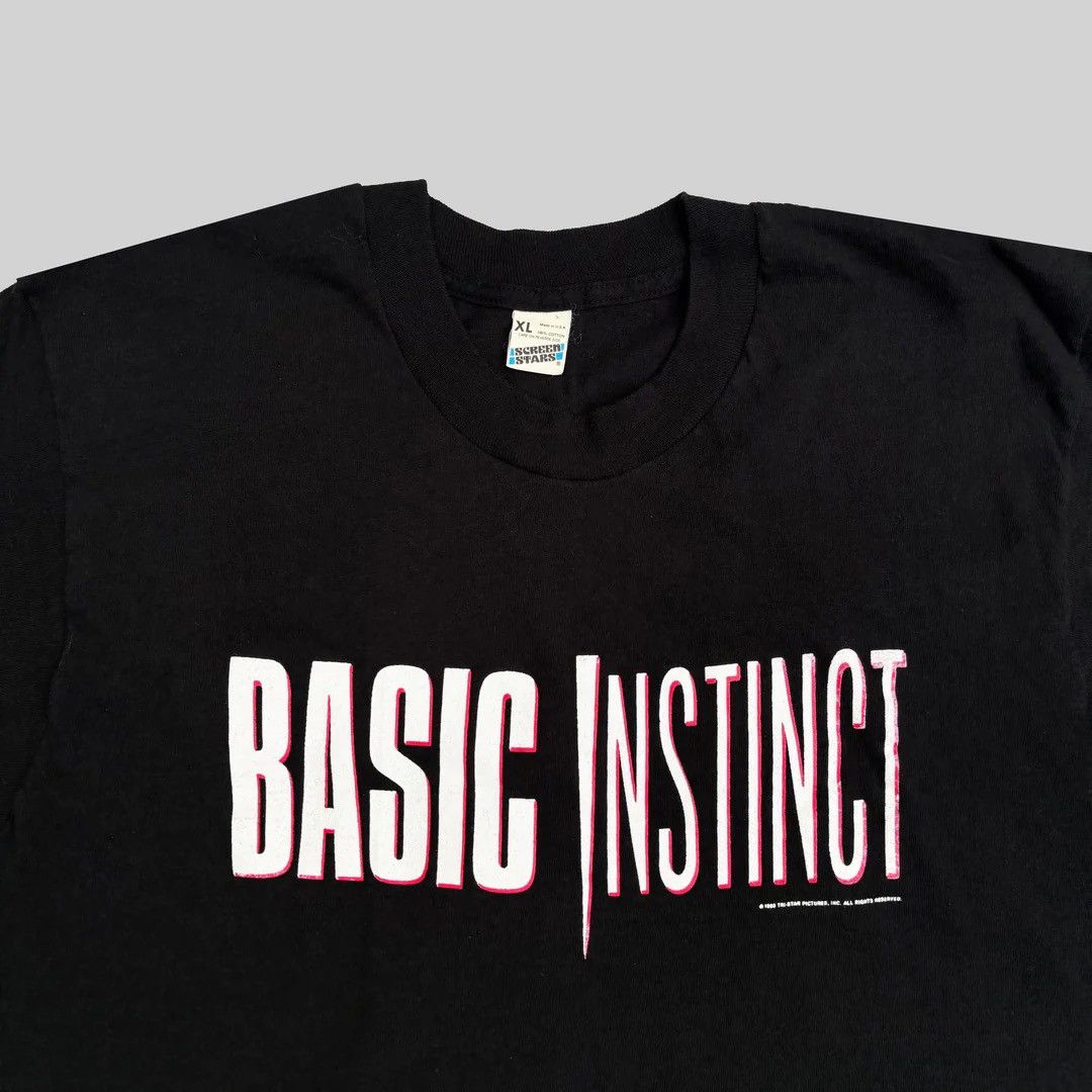 Vintage Basic Instinct 1992 90s Vintage Movie Promo Logo T-Shirt Size US XL / EU 56 / 4 - 2 Thumbnail