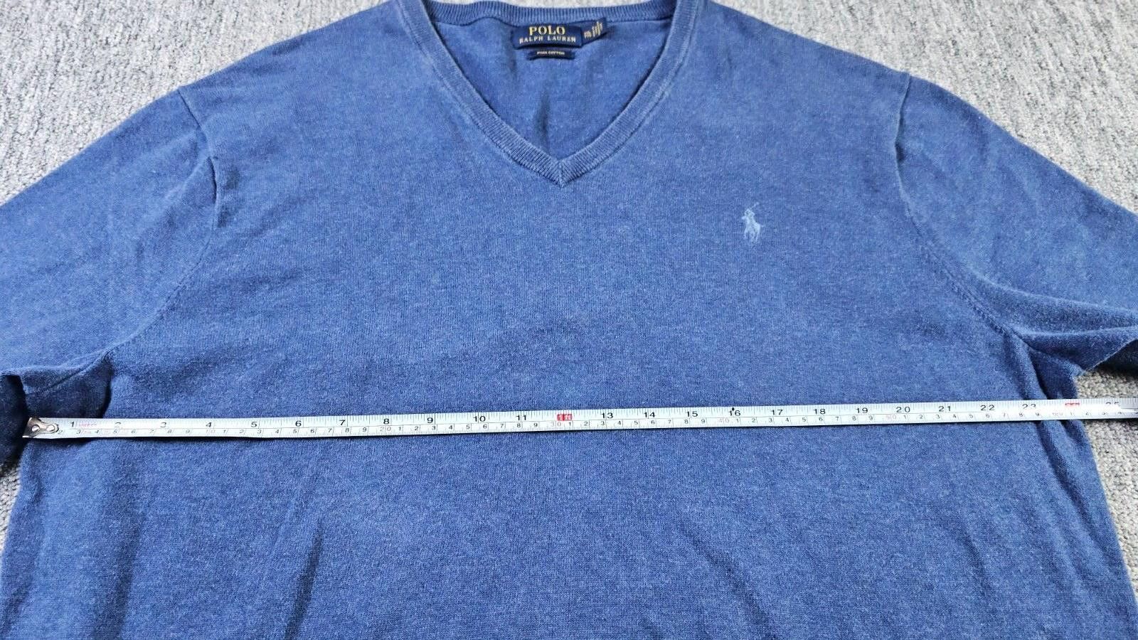 Polo Ralph Lauren Polo Ralph Lauren Pima Cotton V-Neck Sweater Pony Logo 2XL Size US XXL / EU 58 / 5 - 10 Thumbnail