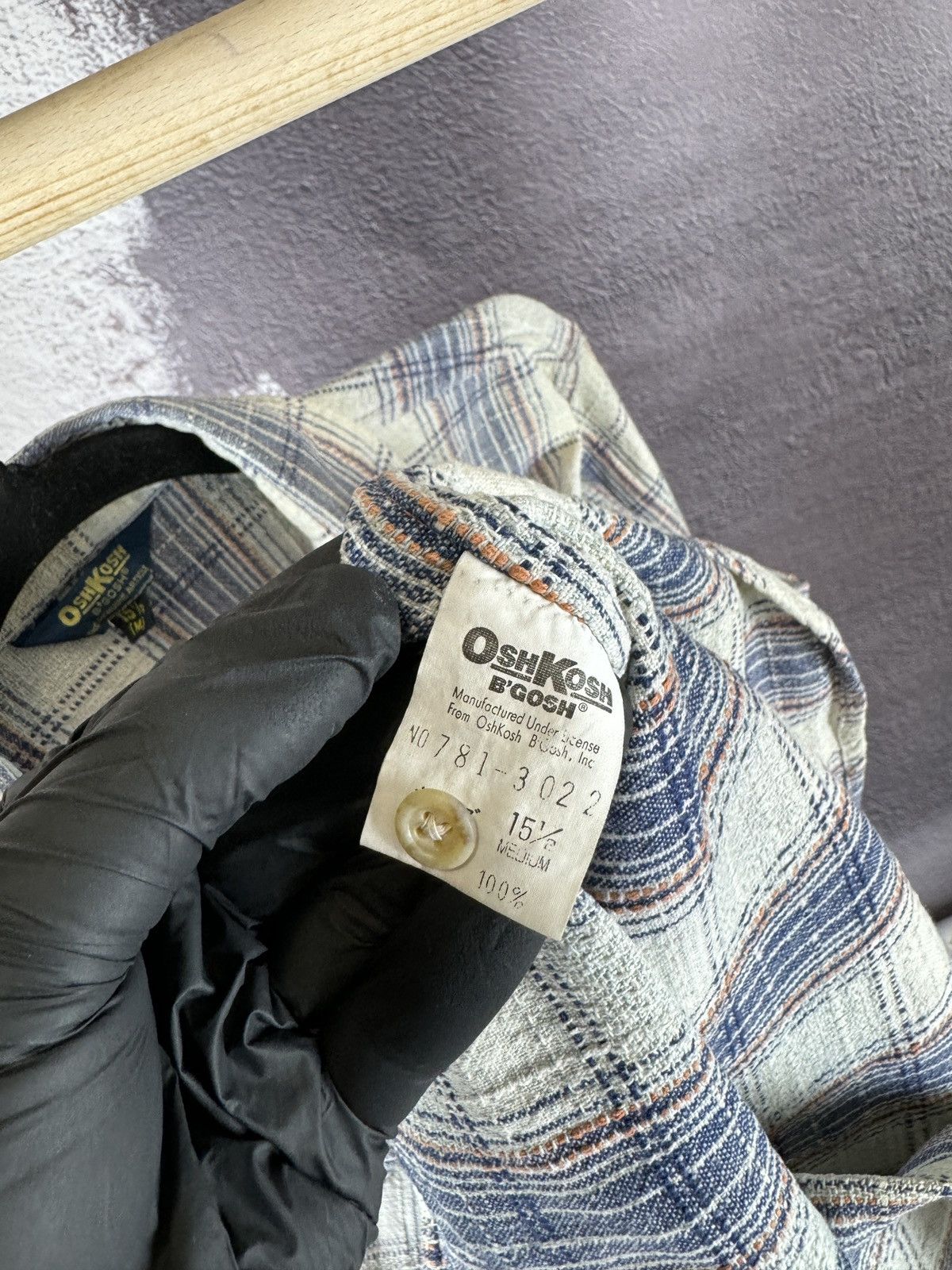 Japanese Brand OshKosh bgosh vintage Japan Workwear checkered flannel shirt Size US M / EU 48-50 / 2 - 12 Thumbnail