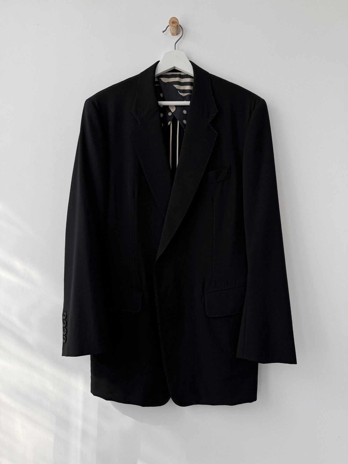 Yohji Yamamoto Yohji Yamamoto Black Wool Suit Jacket Size US M / EU 48-50 / 2 - 1 Thumbnail