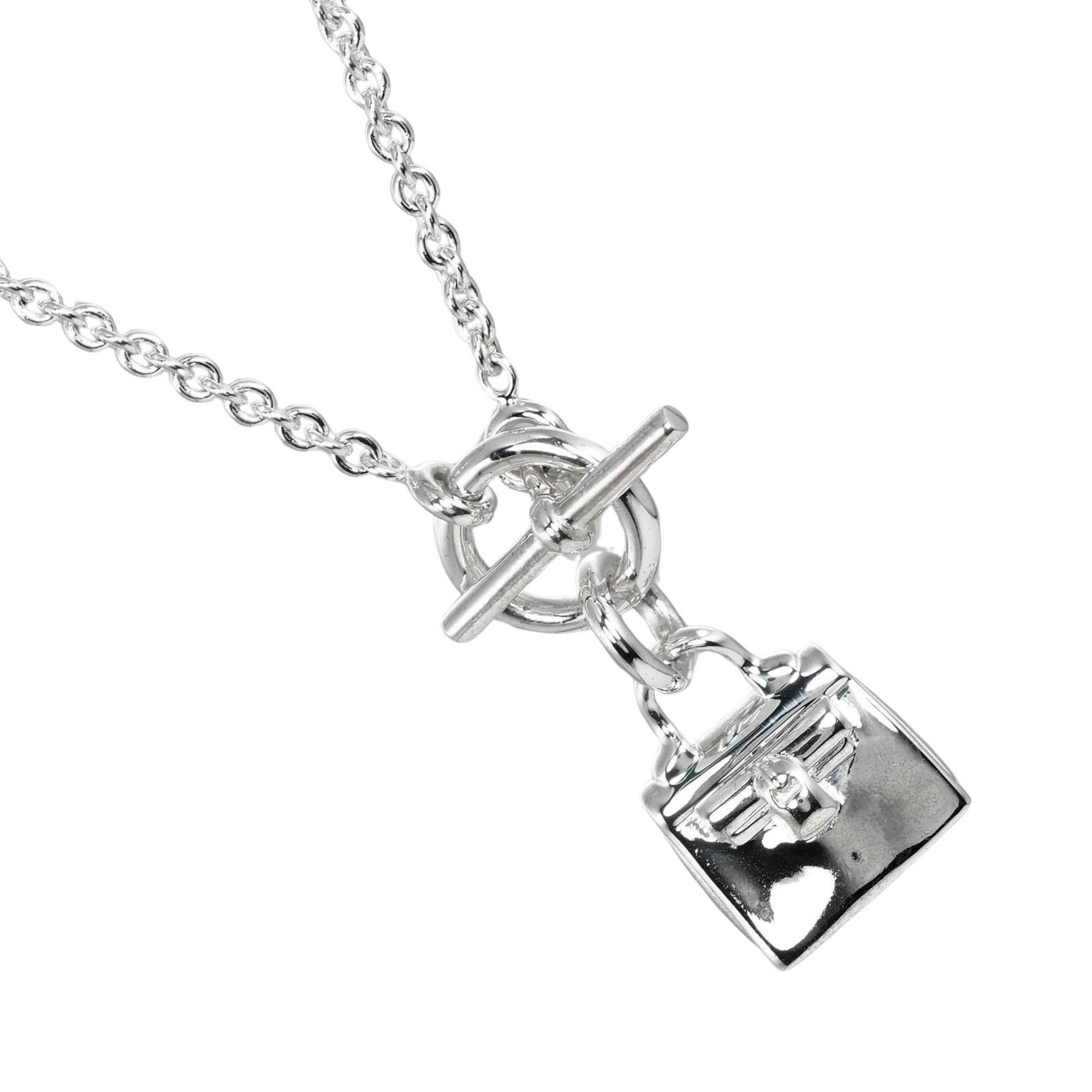 image of Hermes Amulet Kelly Necklace Silver 925 Approx. 12.5G T121724512, Women's