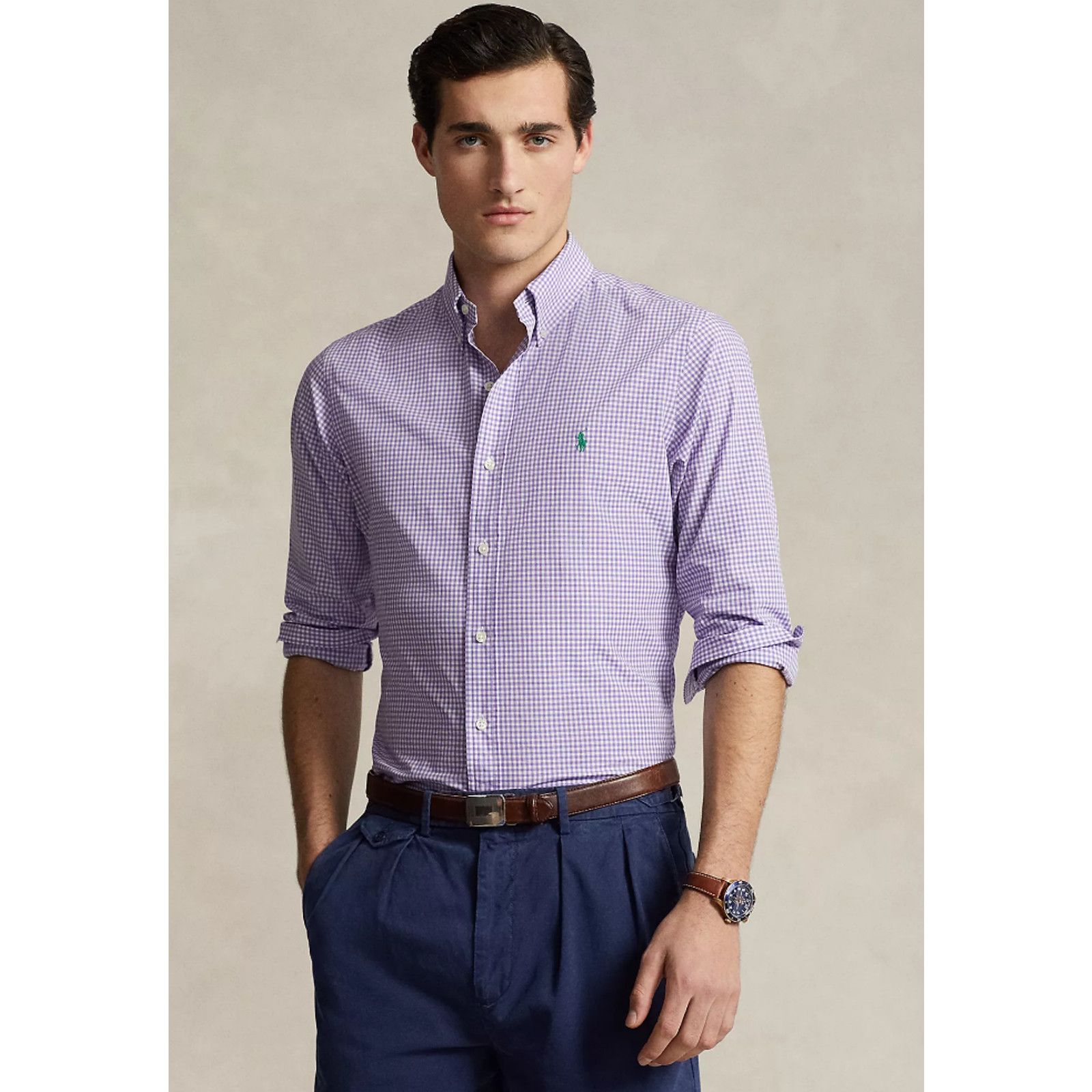 Polo Ralph Lauren Polo Ralph Lauren Classic Fit Gingham Stretch Poplin Shirt Size US L / EU 52-54 / 3 - 2 Thumbnail