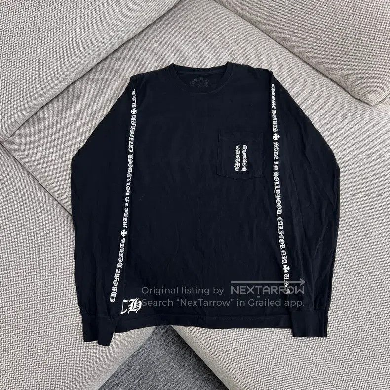 Chrome Hearts CHROME HEARTS Size S Black long-sleeved shirt with double-a Size US S / EU 44-46 / 1 - 1 Thumbnail