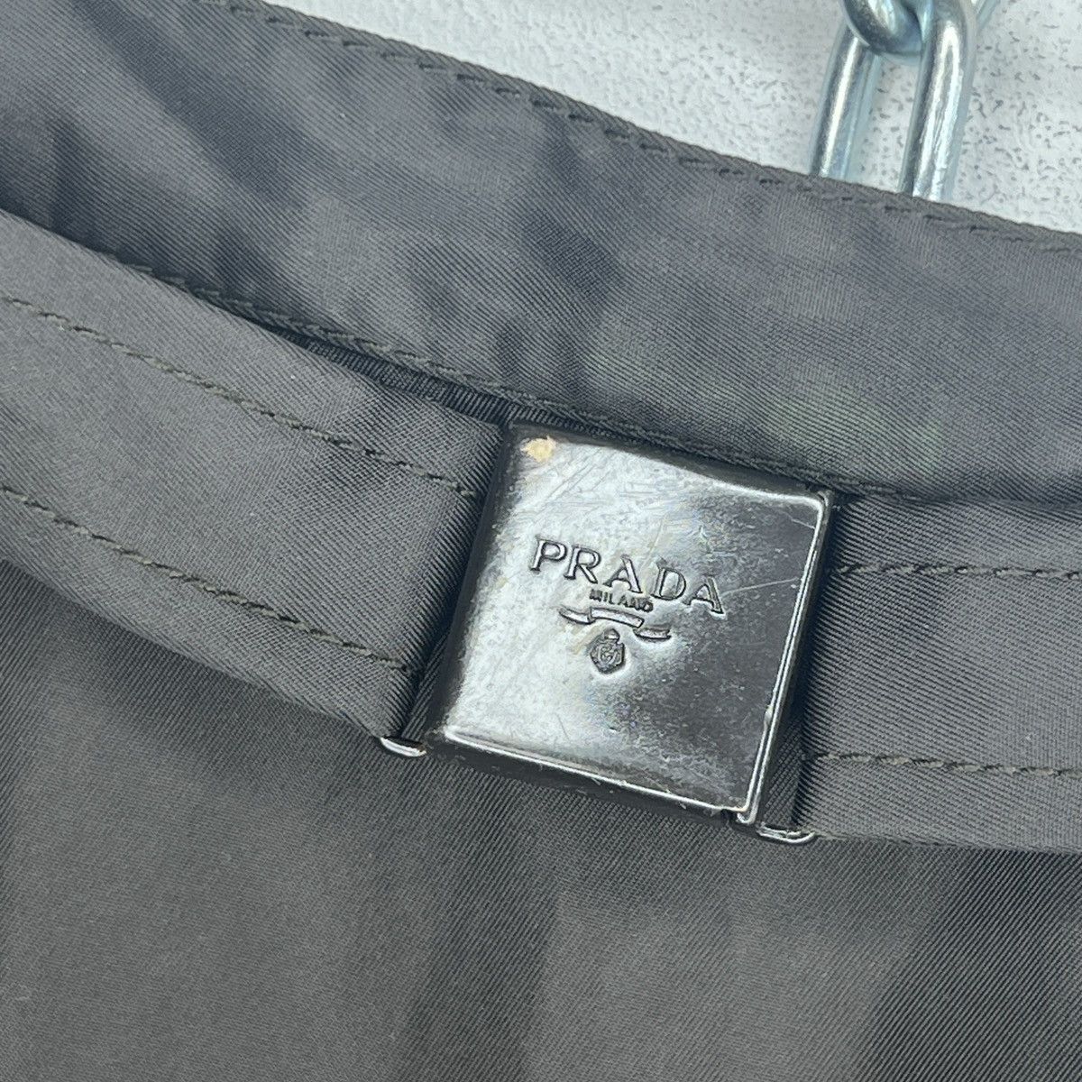 Prada PRADA FW 1994 Nylon Nylon A-Line Mini Skirt Size 26" / US 2 / IT 38 - 4 Thumbnail