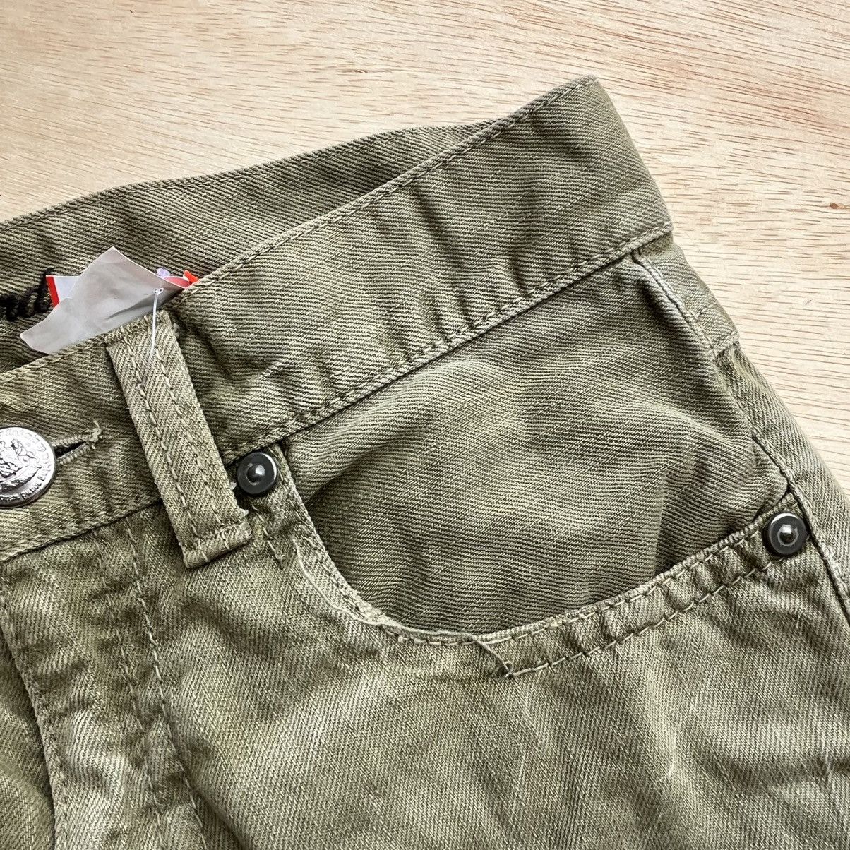 If Six Was Nine × Japanese Brand × Tornado Mart JAPANESE BRAND ON BOARD OLIVE GREEN FLARE DENIM Size US 31 - 5 Thumbnail