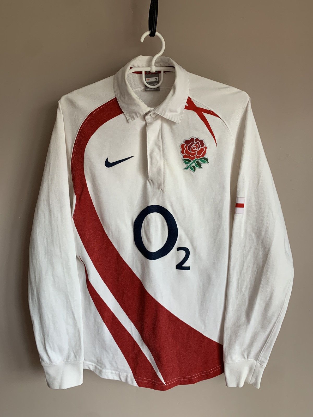 Vintage England Vintage Rugby Union Long Sleeve Shirt Nike Retro S Size US S / EU 44-46 / 1 - 1 Thumbnail