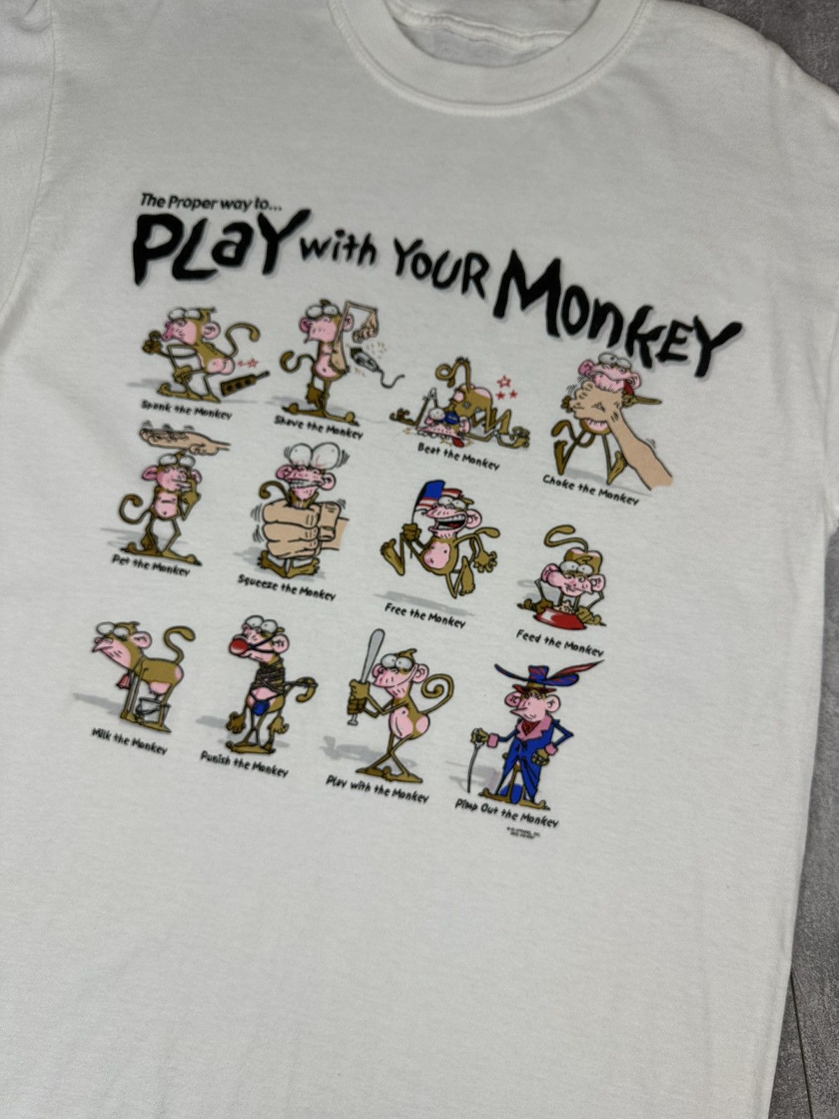 Other Mens Vintage Art Humor Sex Adult T-Shirt Monkey Size US L / EU 52-54 / 3 - 4 Thumbnail