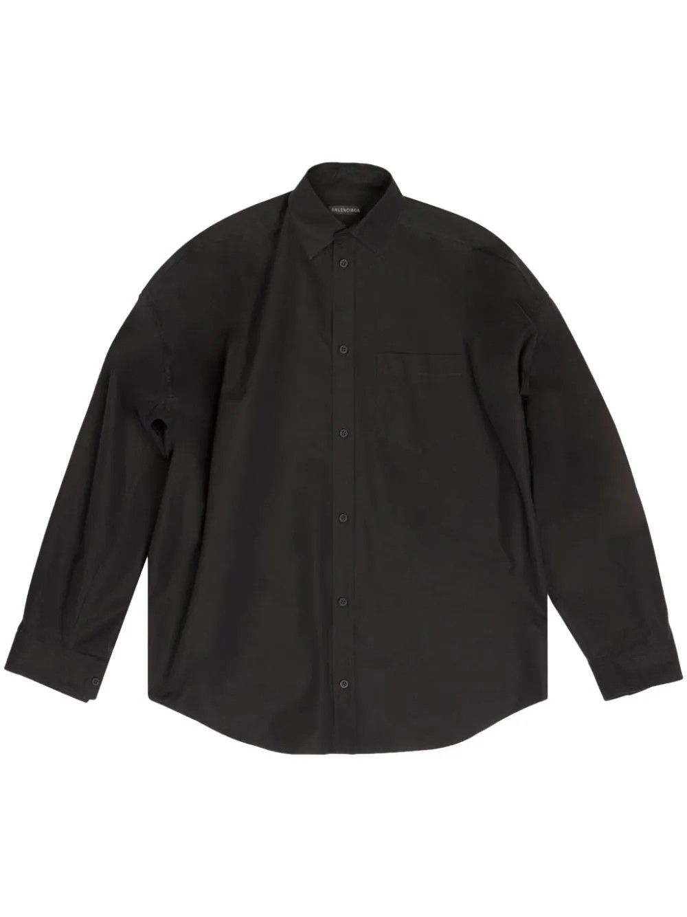 Balenciaga o1mt1gz0924 Cocoon Shirt Large Fit in Black Size M / US 6-8 / IT 42-44 - 1 Thumbnail