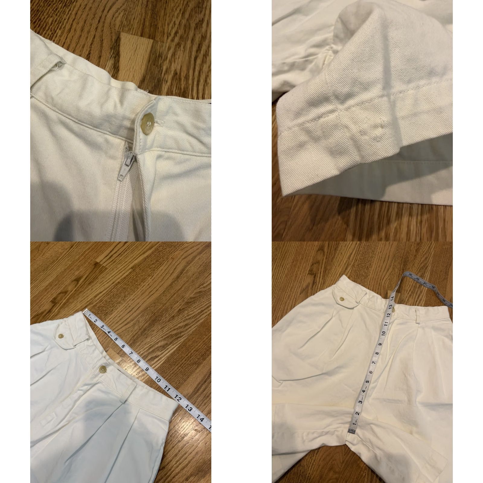 Polo Ralph Lauren VINTAGE Ralph Lauren Shorts Women’s 6 Chino High Rise Pleated Baggy White 90s USA Classic Preppy Cotton Polo Ralph Lauren Womens Size 28" / US 6 / IT 42 - 8 Thumbnail