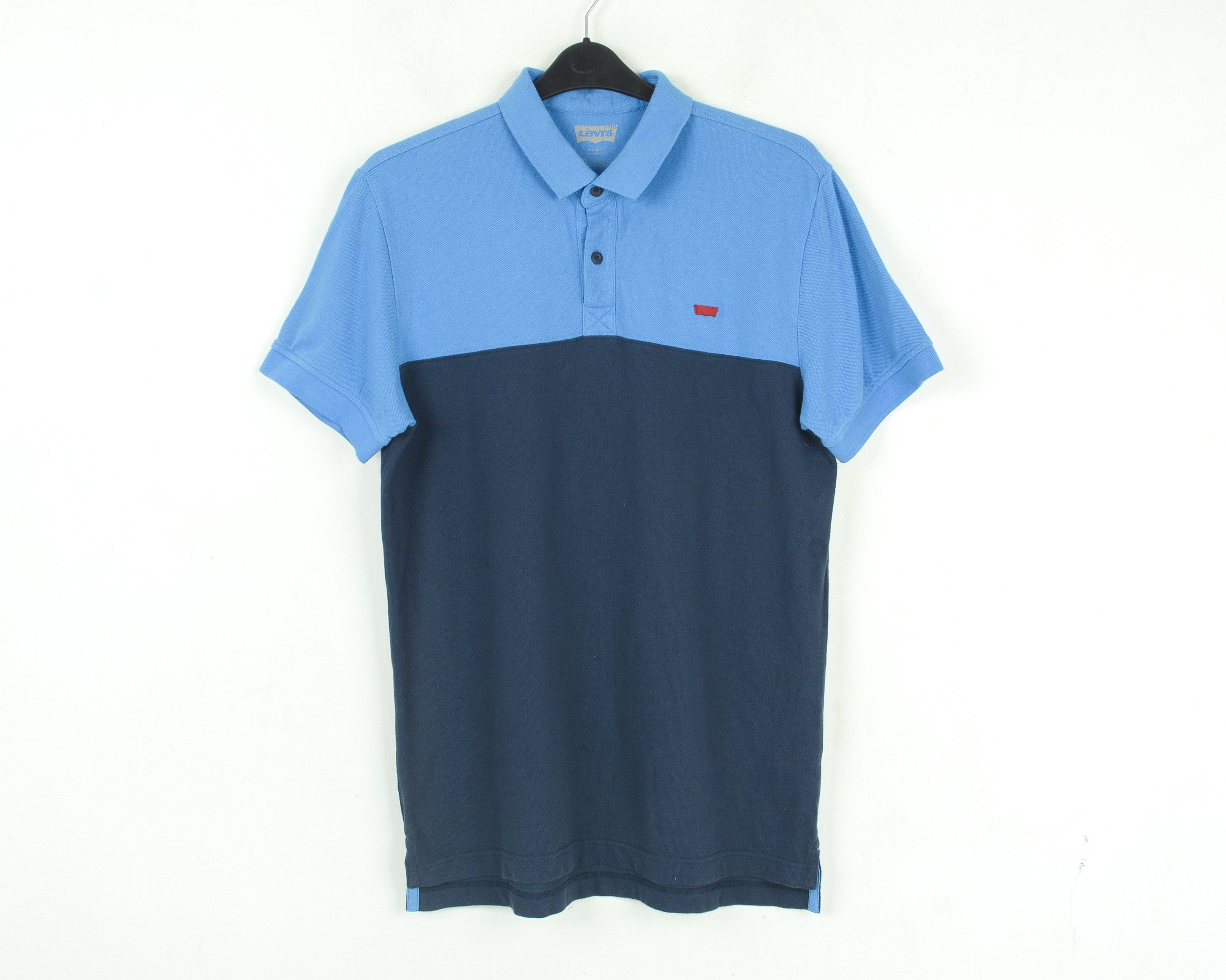 Levi's Polo Shirt Short Sleeve T-shirt Blue Cotton Formal Casual Size US L / EU 52-54 / 3 - 1 Thumbnail