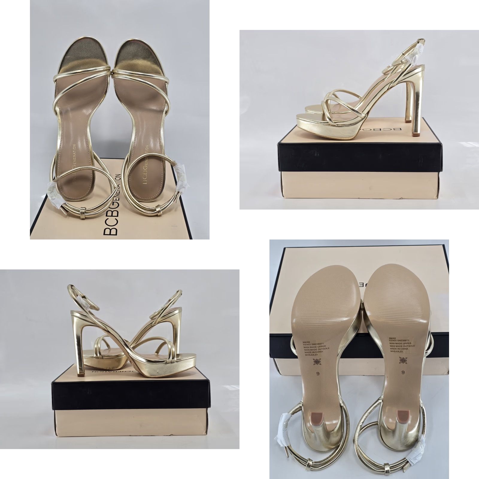 BCBGeneration BCBGeneration Kendi Platform Sandal - Size 9 M - Color Platino - New In Box Size US 9 / IT 39 - 8 Thumbnail