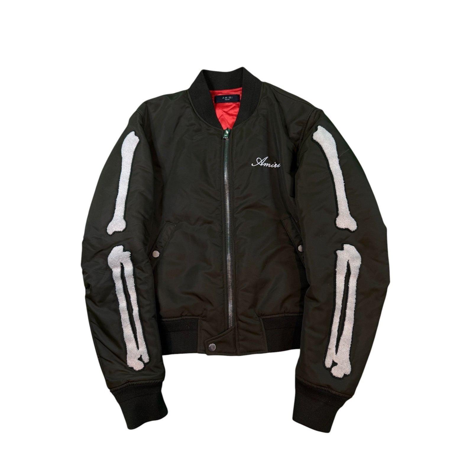 Amiri Amiri Bone Olive Bomber Jacket Size US M / EU 48-50 / 2 - 1 Thumbnail