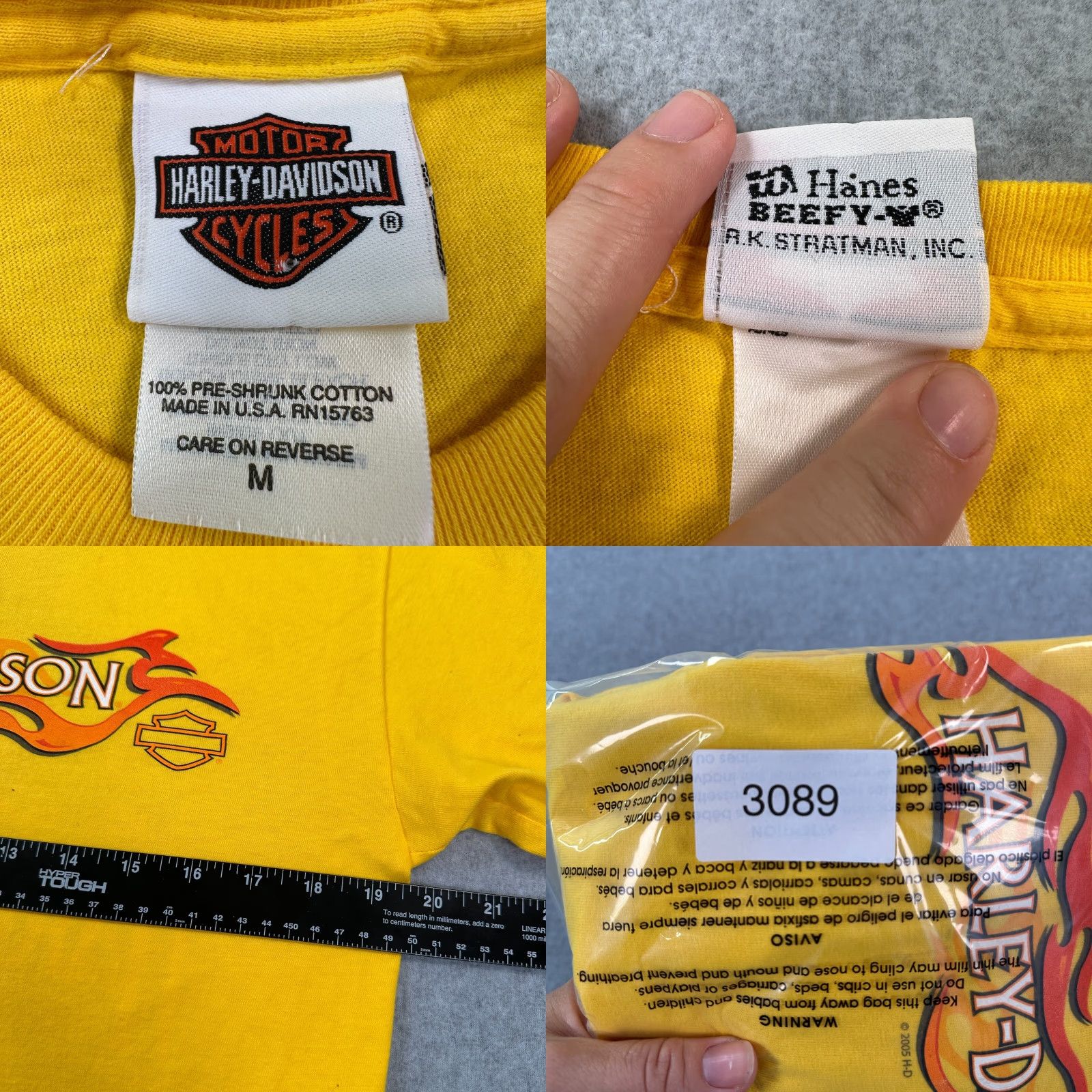 Harley Davidson Harley-Davidson T-Shirt Yellow Men's M Crew Neck Short Sleeve Graphic Print Alamo City Size US M / EU 48-50 / 2 - 8 Thumbnail