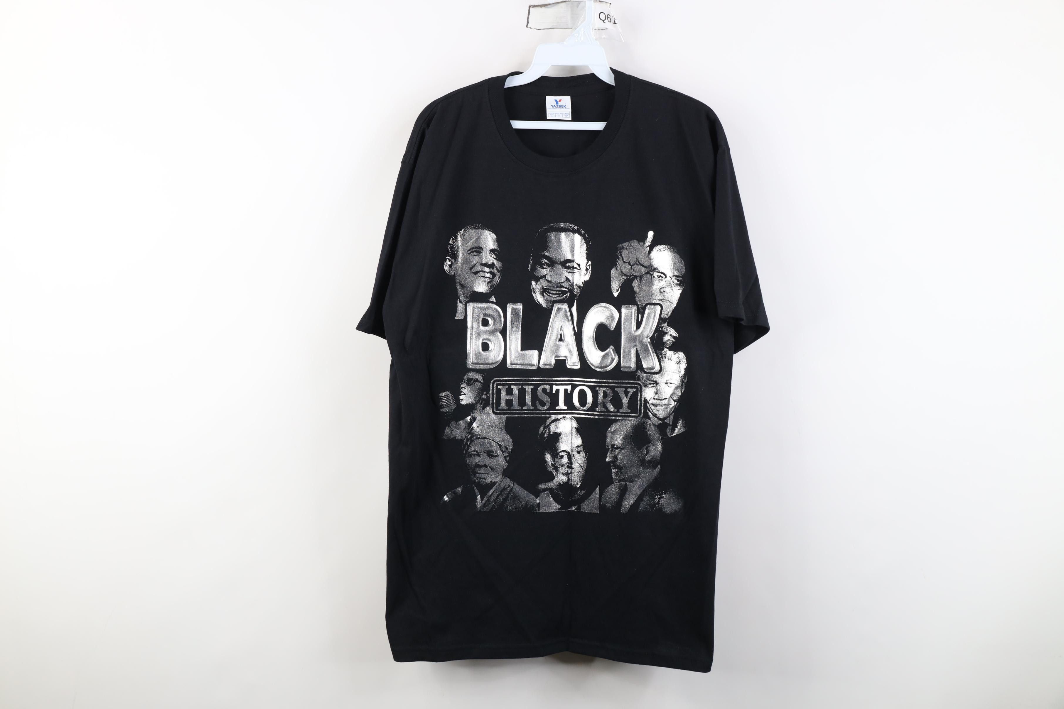 Vintage Deadstock Vintage Obama MLK Jr Malcolm X Mandela T-Shirt Size US L / EU 52-54 / 3 - 1 Thumbnail